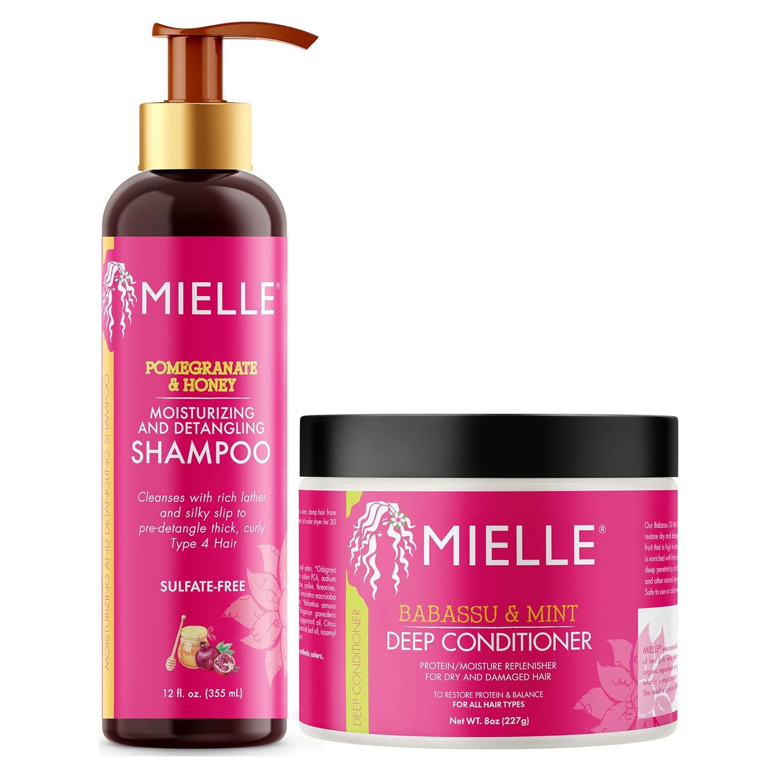 Paquete Acondicionador Profundo y Champú Mielle Organics 2 en 1