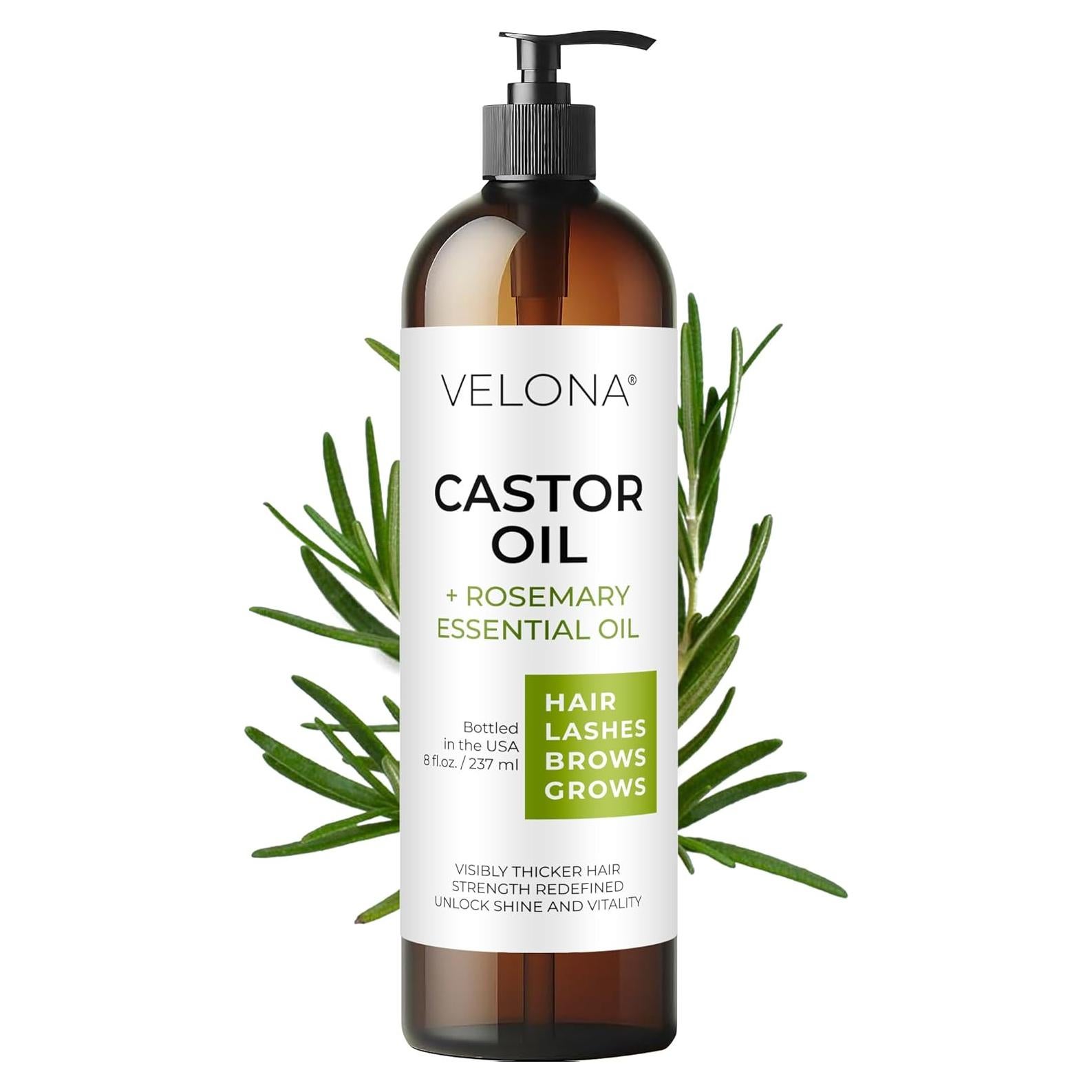 Aceite de Ricino Velona con Romero 236.6 ml - Crecimiento Cabello