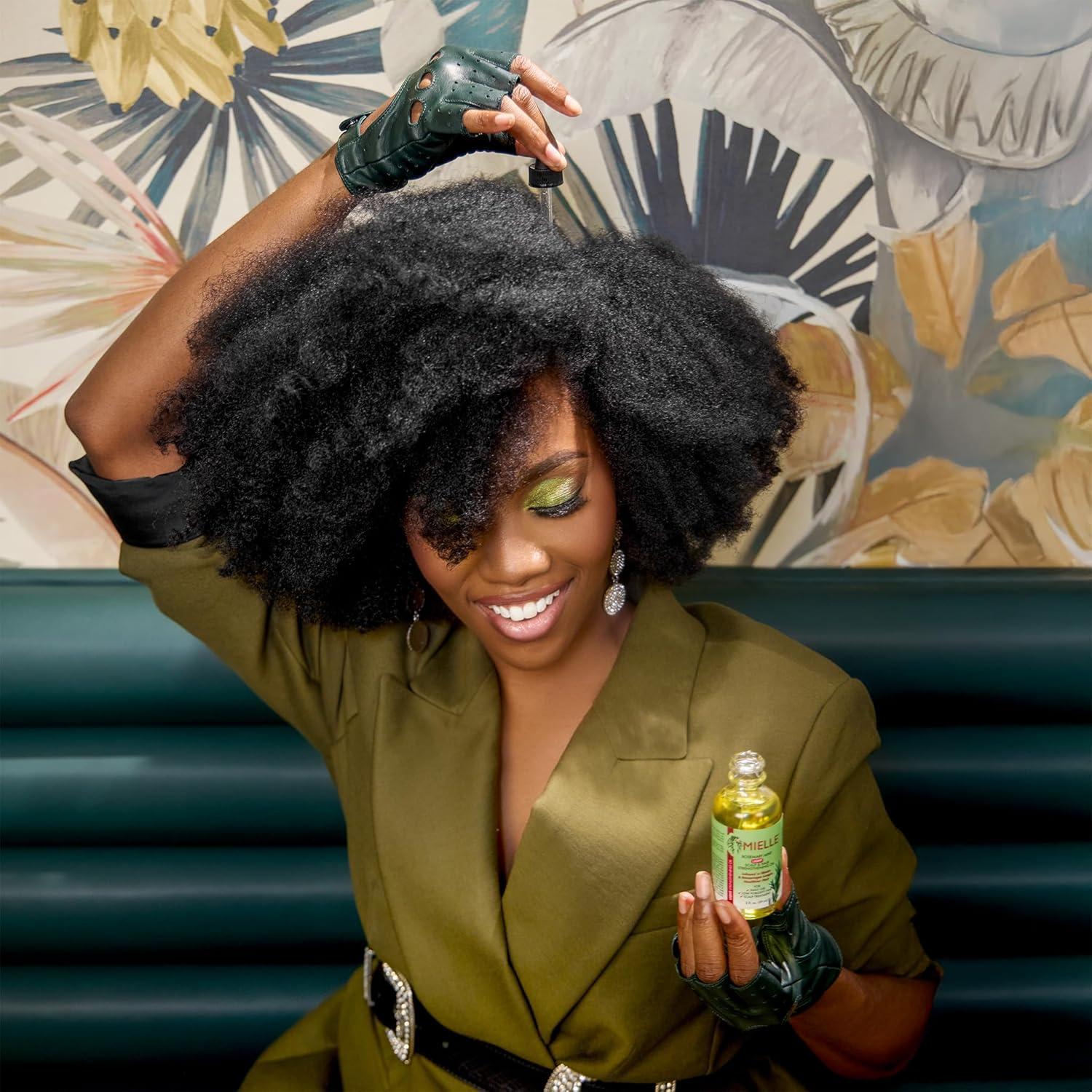 Paquete Fortalecedor de Cabello Mielle Organics - Aceite, Champú y Acondicionador