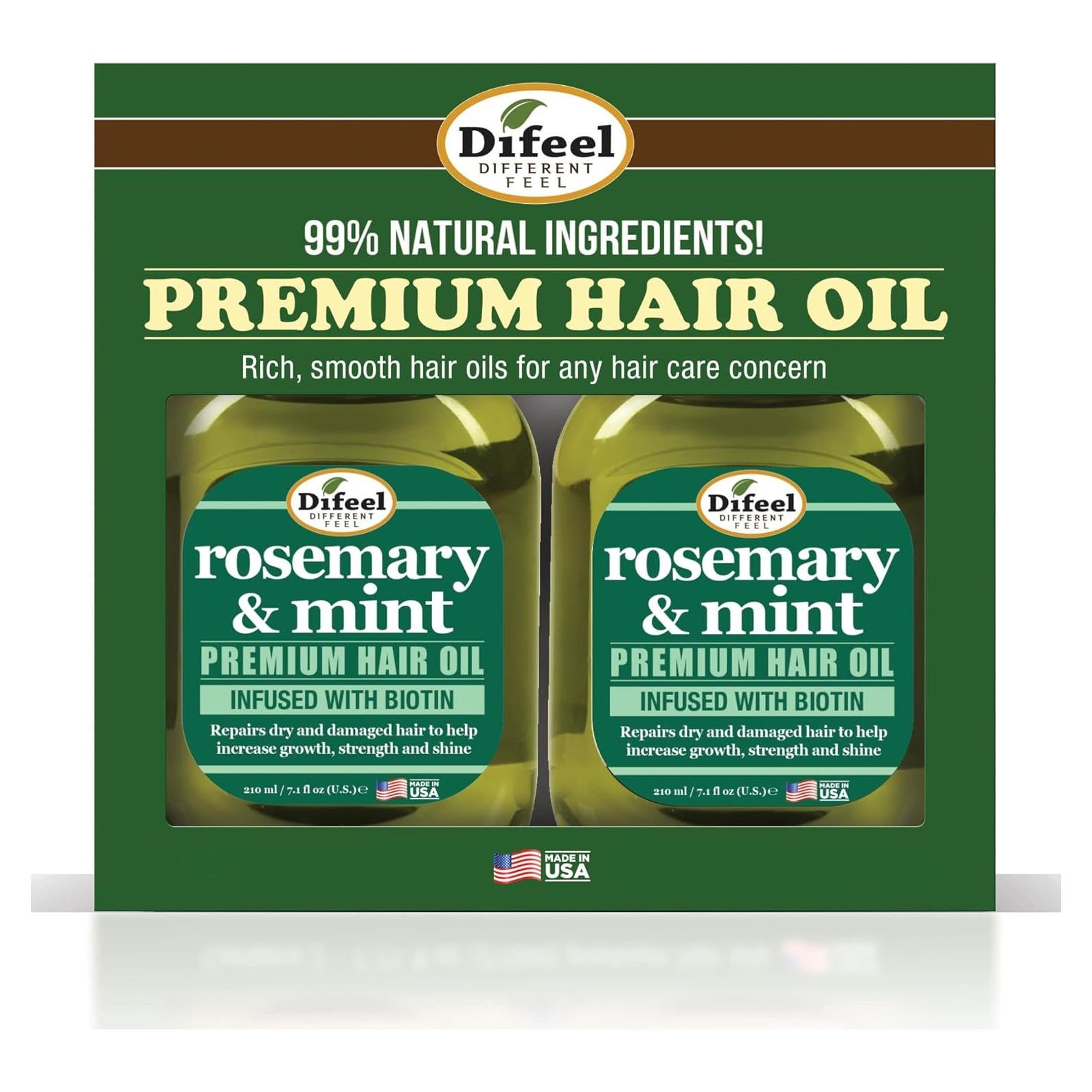 Aceite Capilar Difeel Romero y Menta 200g con Biotina - Set Regalo
