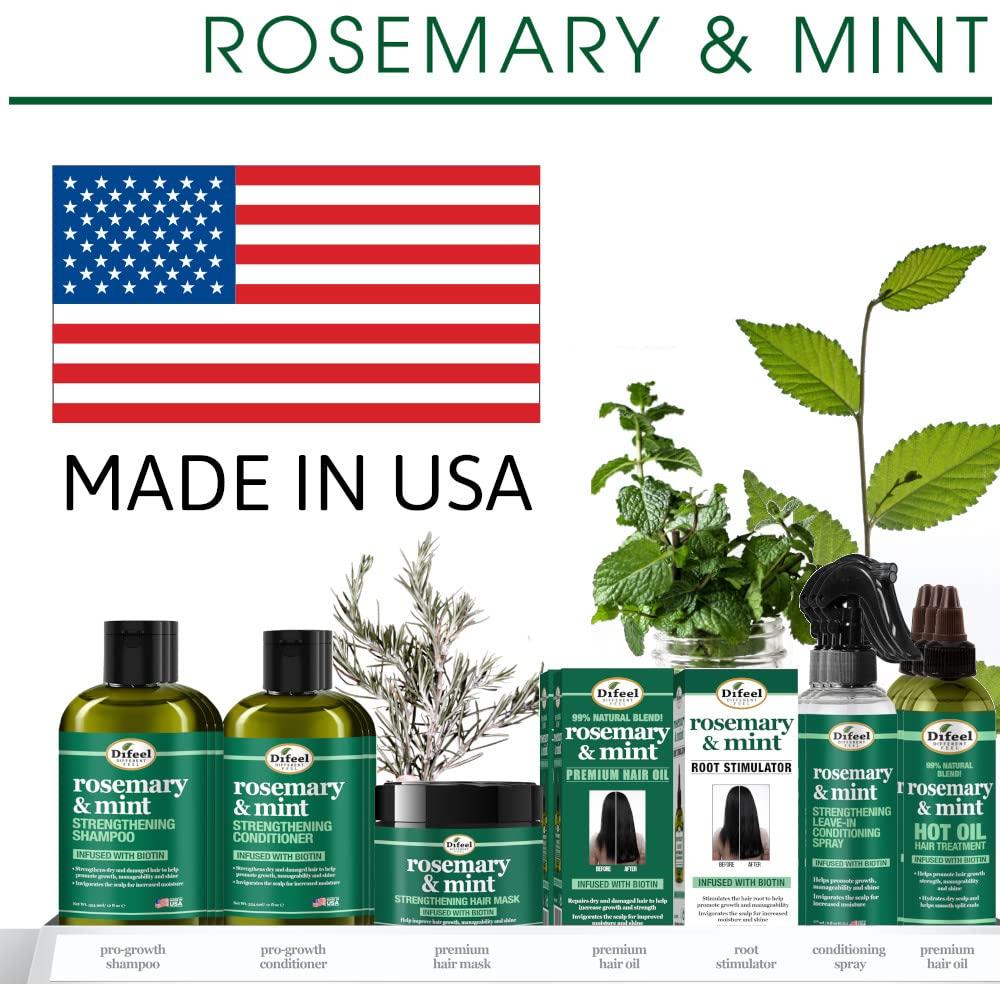 Aceite Capilar Difeel Romero y Menta 200g con Biotina - Set Regalo