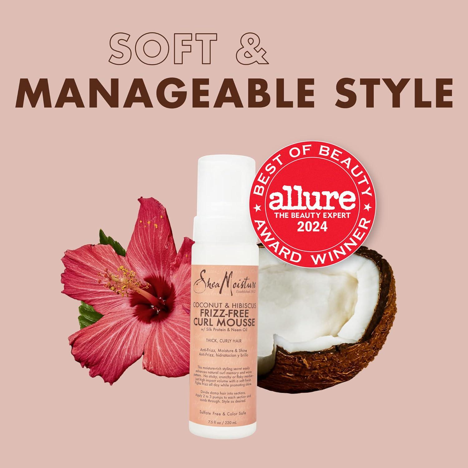 Paquete de Cuidado para Cabello Rizado SheaMoisture - Mousse, Smoothie y Mist