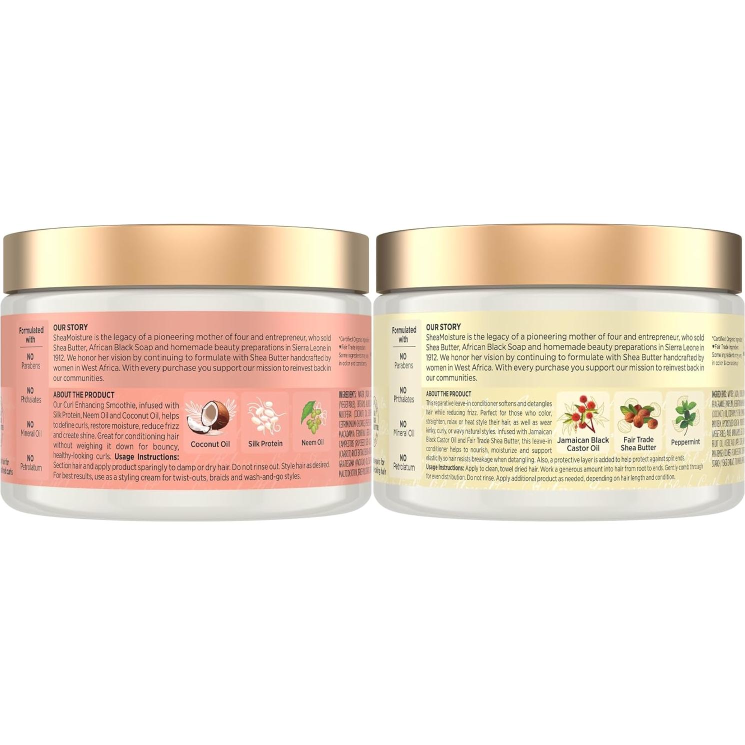 Paquete Acondicionador Sin Enjuague SheaMoisture 340g + 326g