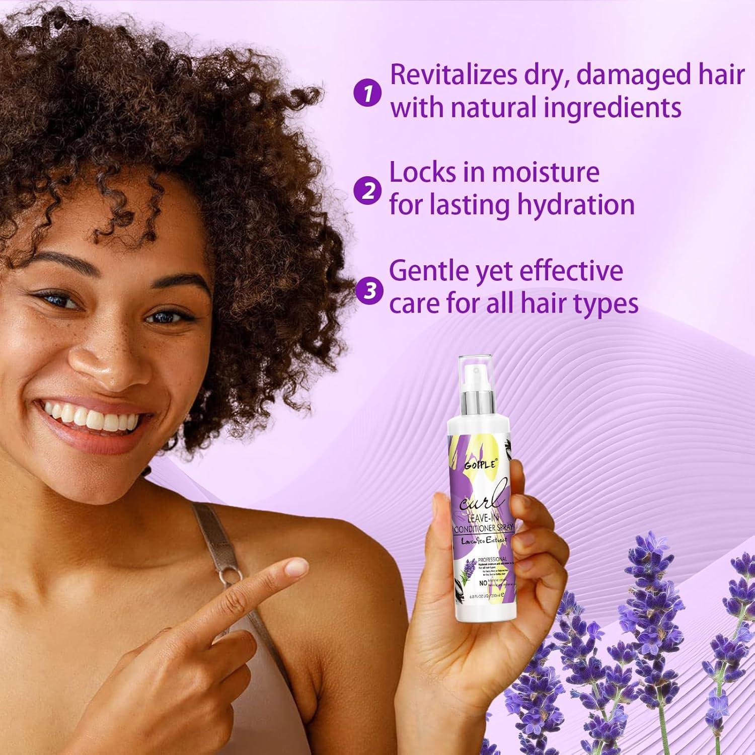 Shea Moisture Crema Definidora de Rizos 200 ml - Spray Acondicionador Sin Enjuague para Cabello Rizado