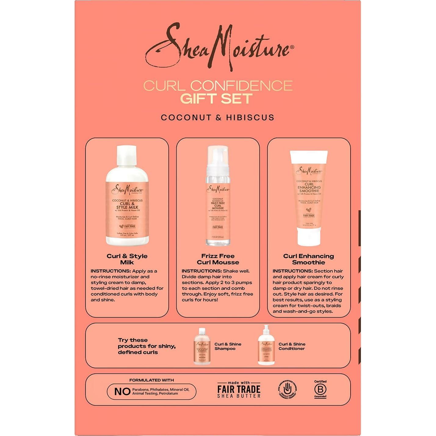 Paquete de Cuidado del Cabello SheaMoisture Coco & Hibisco - 3 Piezas