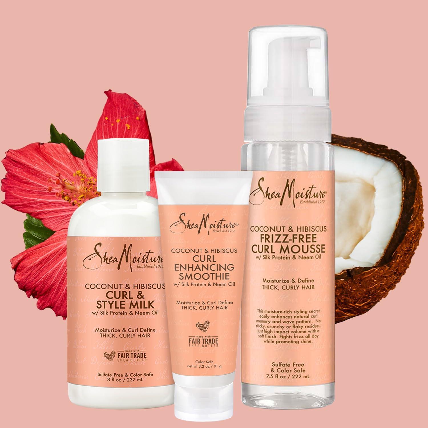 Paquete de Cuidado del Cabello SheaMoisture Coco & Hibisco - 3 Piezas