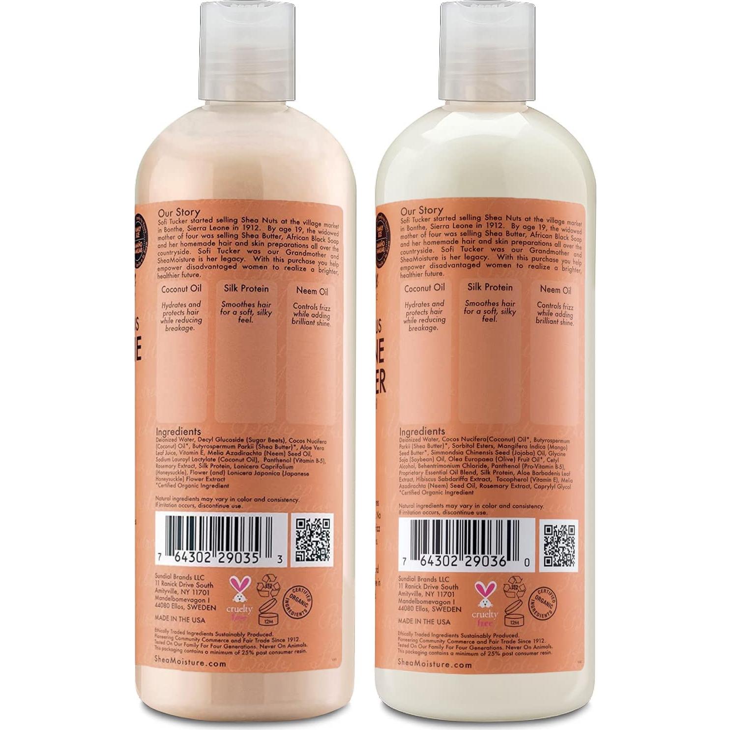 Champú y Acondicionador SheaMoisture Coco Hibisco 2x0.47L