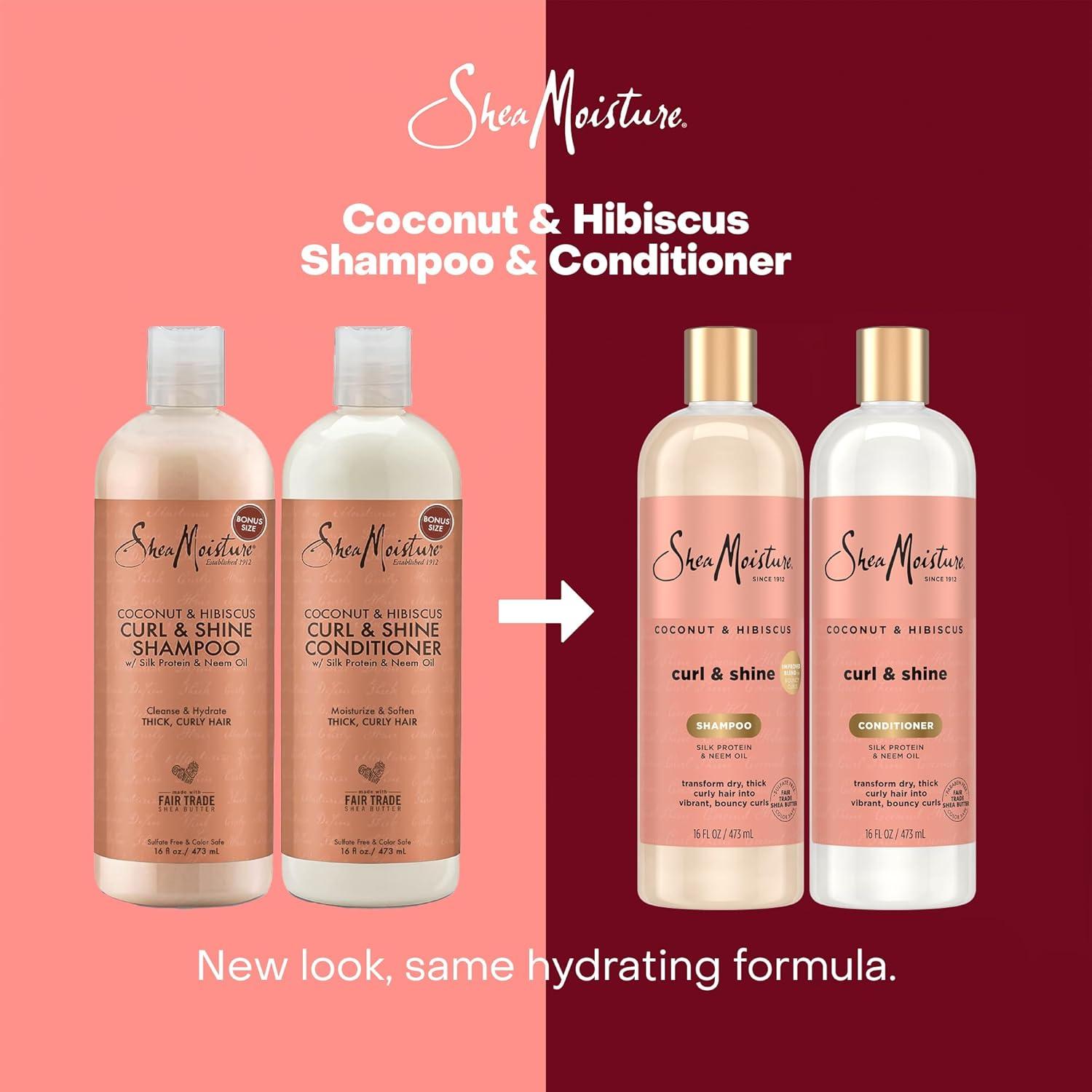 Champú y Acondicionador SheaMoisture Coco Hibisco 2x0.47L
