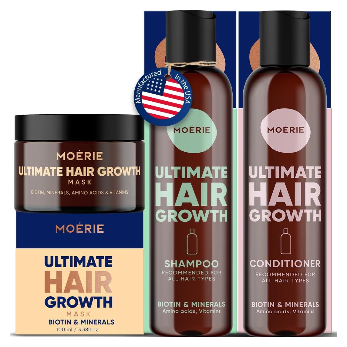 Conjunto Champú y Acondicionador Moerie 250ml - Crecimiento Cabello