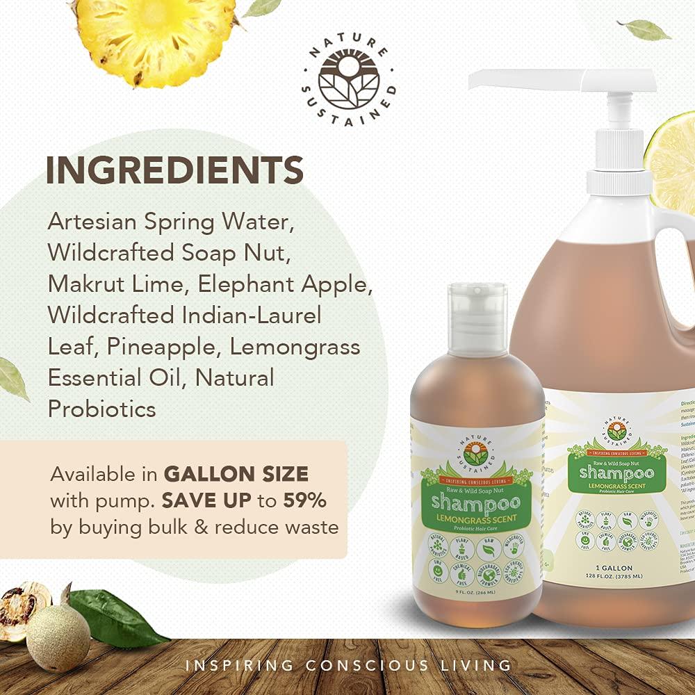 Champú Orgánico Nature Sustained 255g - Hipoalergénico Hierba Limón