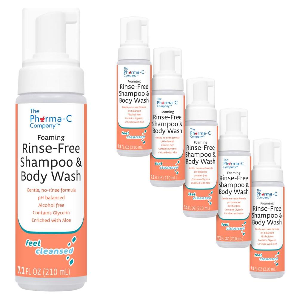 Champú y Gel de Baño Espumoso Sin Enjuague Pharma-C 6 Unidades