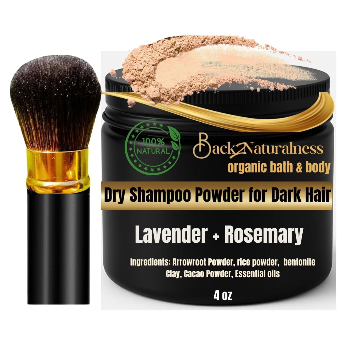 Champú Seco Orgánico Back2Naturalness para Cabello Oscuro 99 g