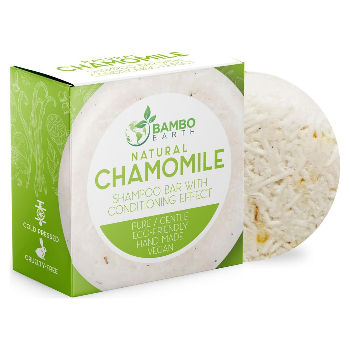 Champú Sólido Orgánico BAMBOEARTH Manzanilla 68g Ecológico