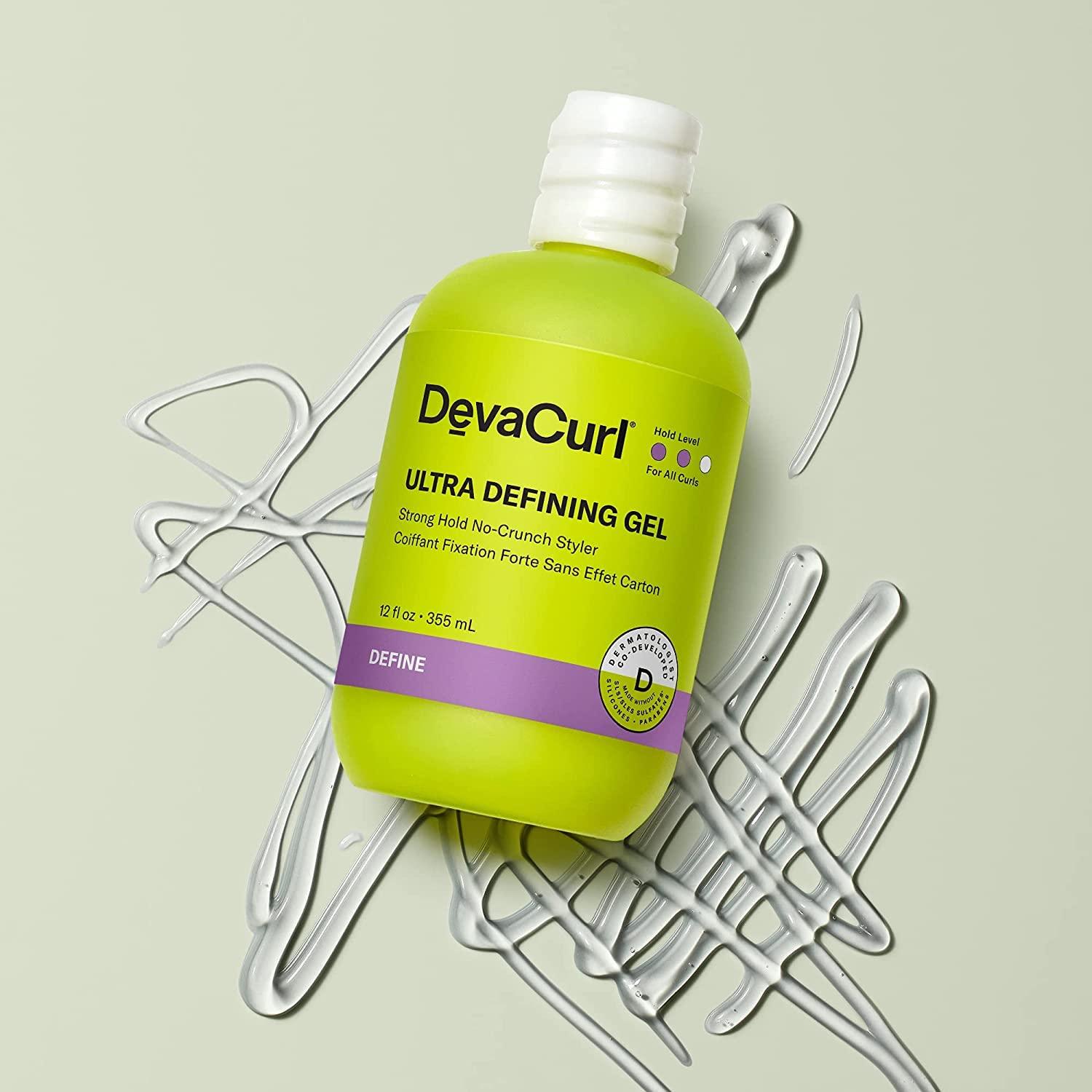 Gel Ultra Definidor DevaCurl 355 ml Fijación Fuerte Sin Crujido