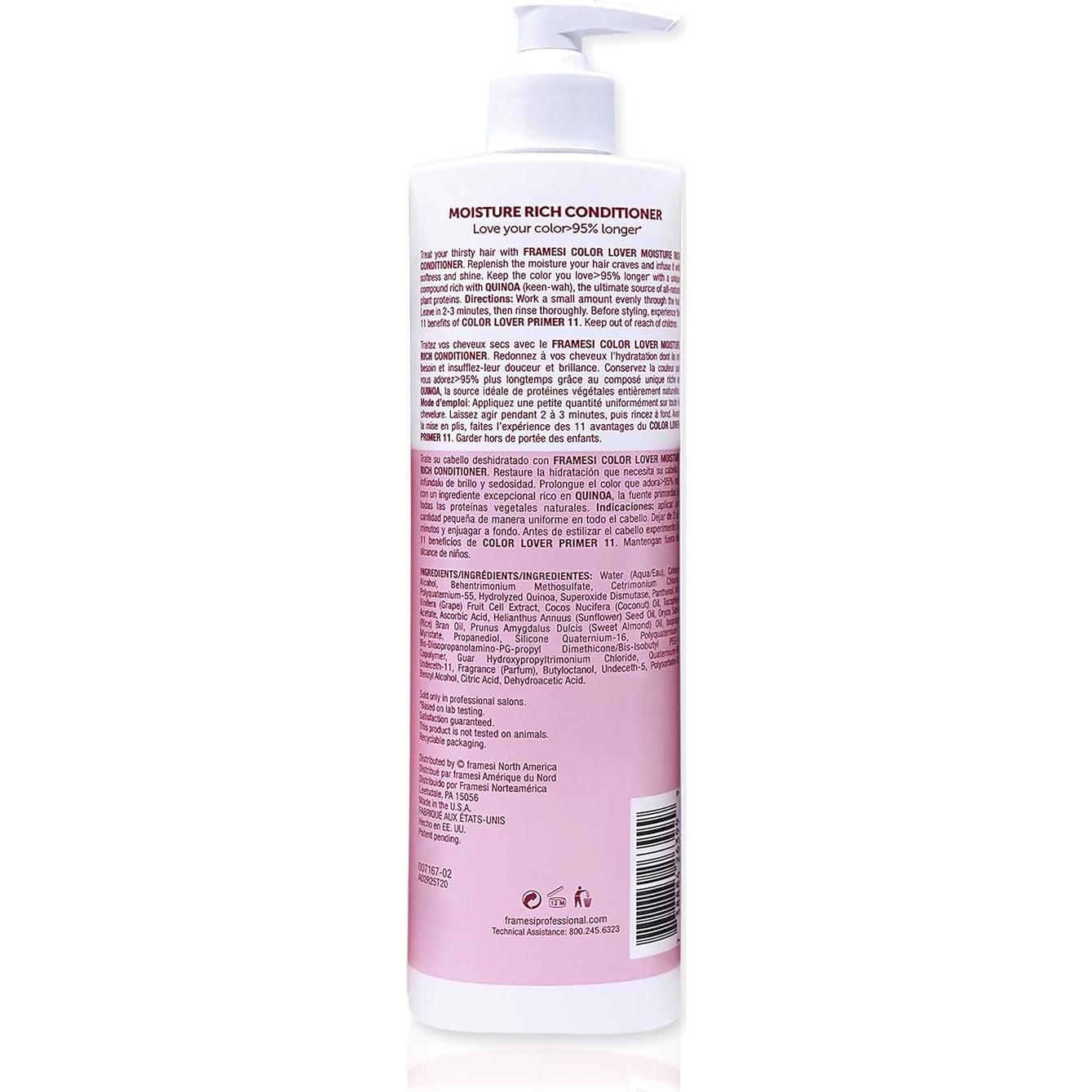 Acondicionador Hidratante Framesi Color Lover 500 ml Sin Sulfatos