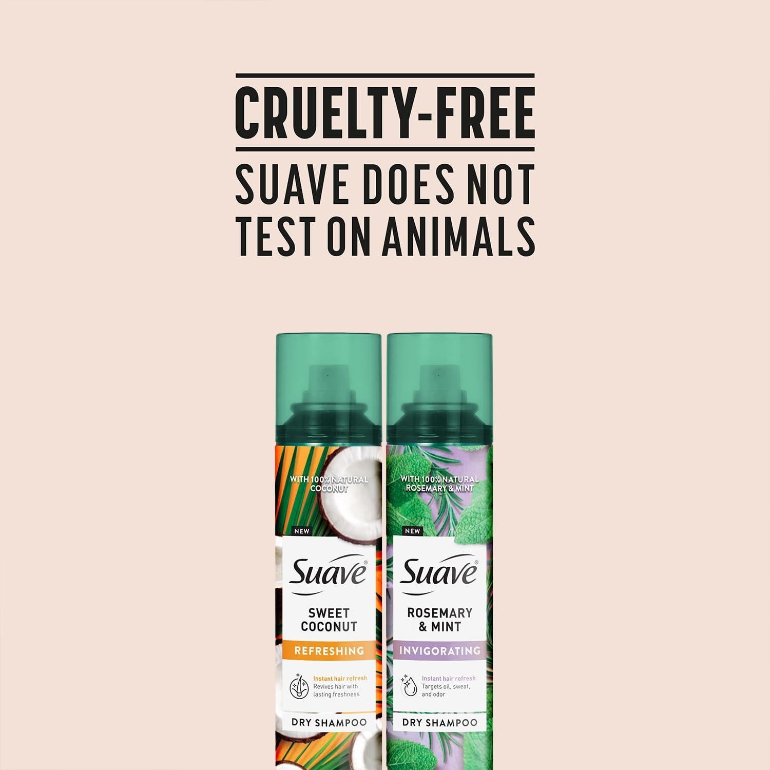 Champú Seco Suave 2-Pack - Romero y Menta, Coco Dulce 121g