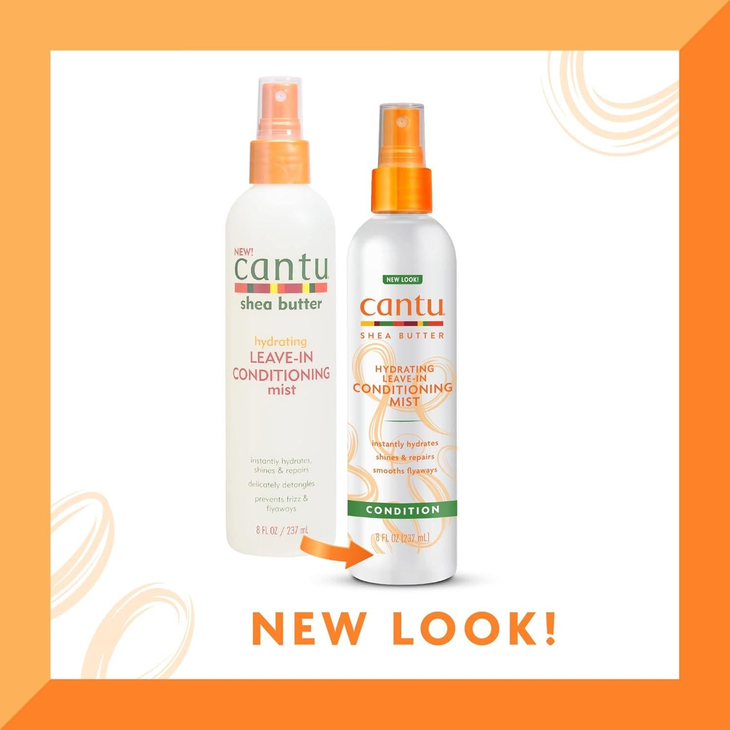 Cantu Paquete Hidratante: Mistura Sin Enjuague 236ml x2 + Crema Rizos 355ml
