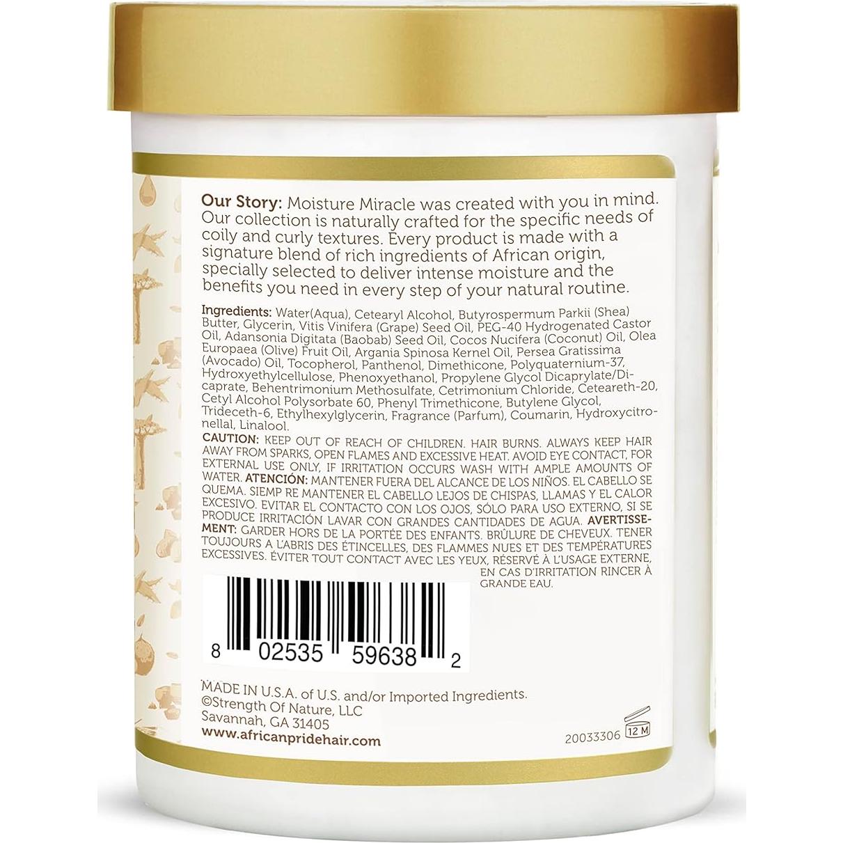 Crema sin enjuague African Pride Moisture Miracle 510g Coco