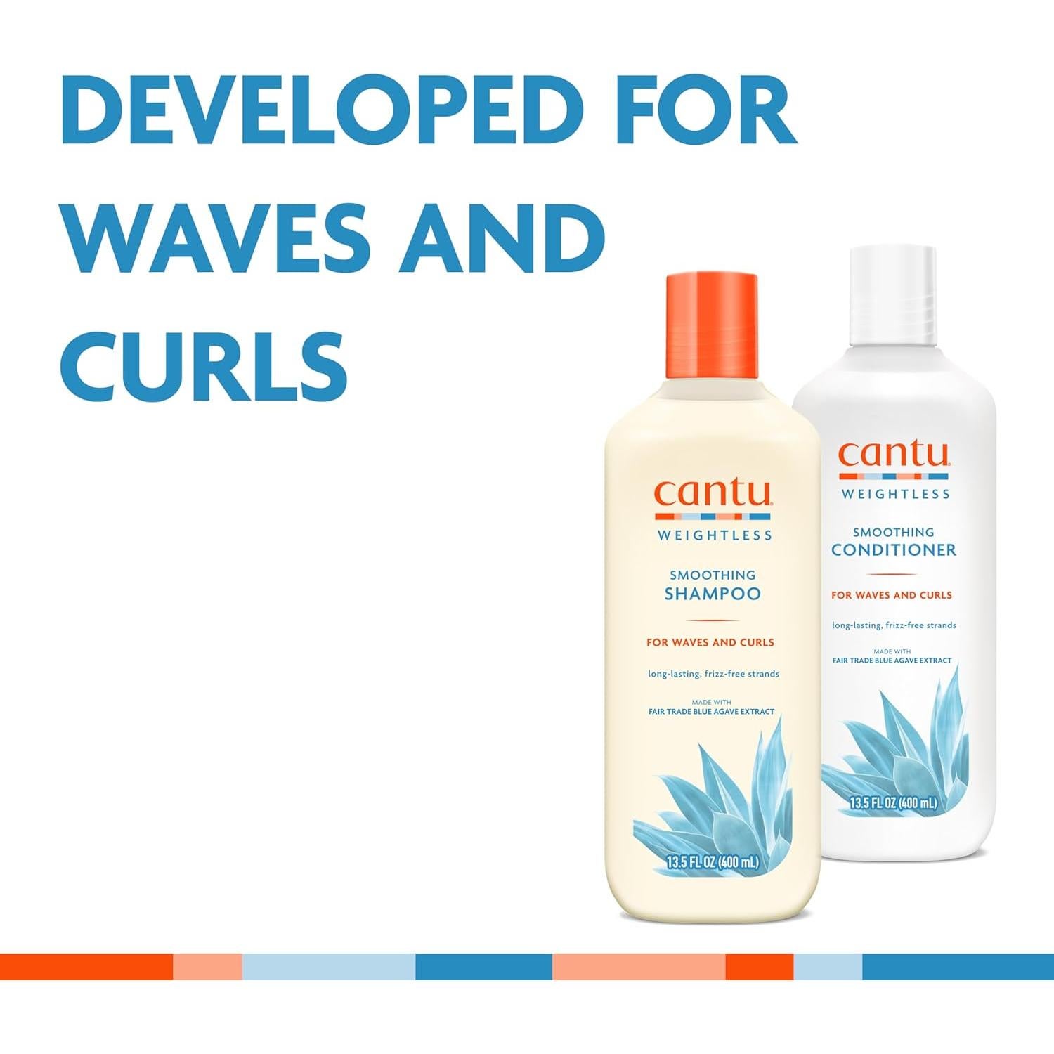 Champú y Acondicionador Suavizante Cantu Sin Peso 400 ml x2