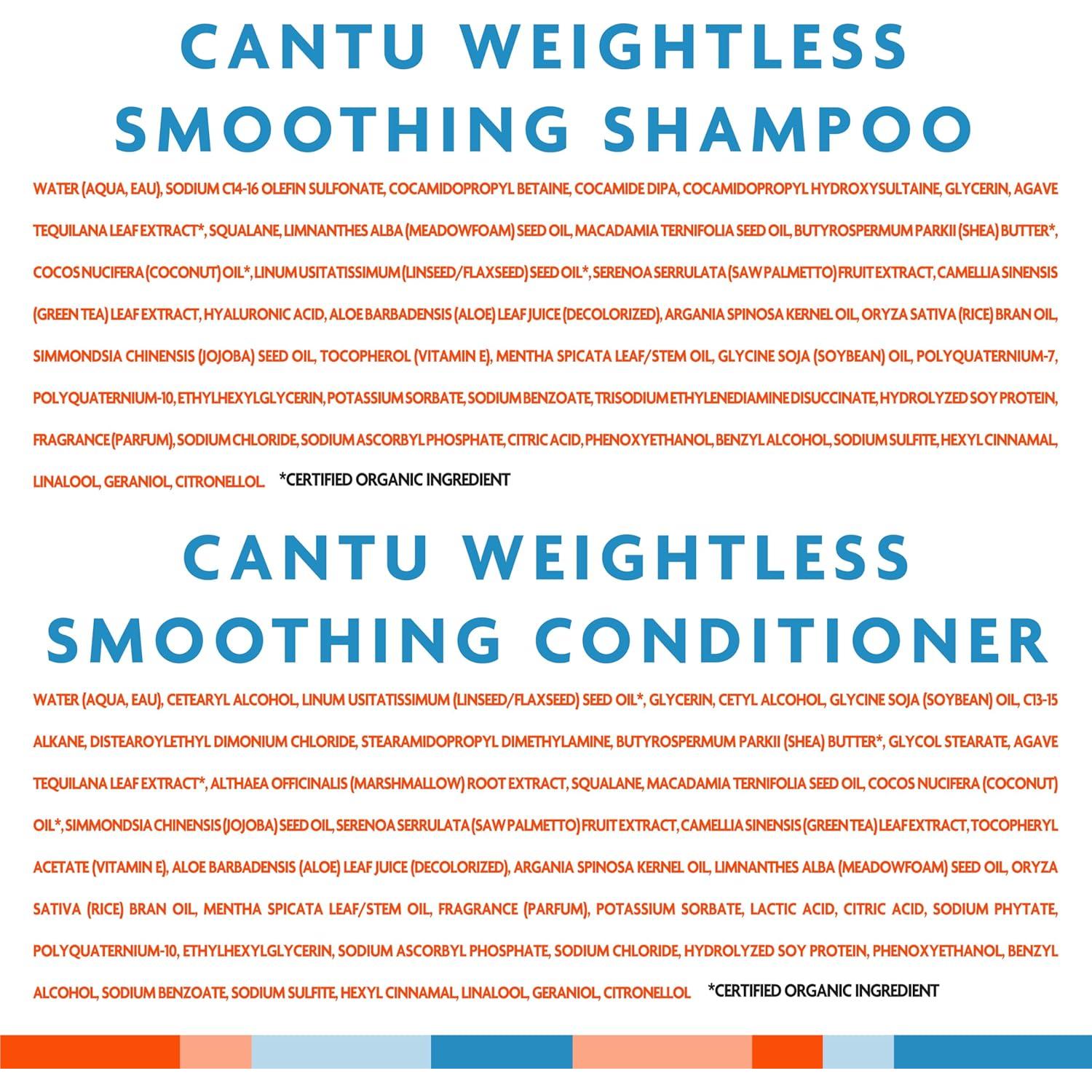 Champú y Acondicionador Suavizante Cantu Sin Peso 400 ml x2