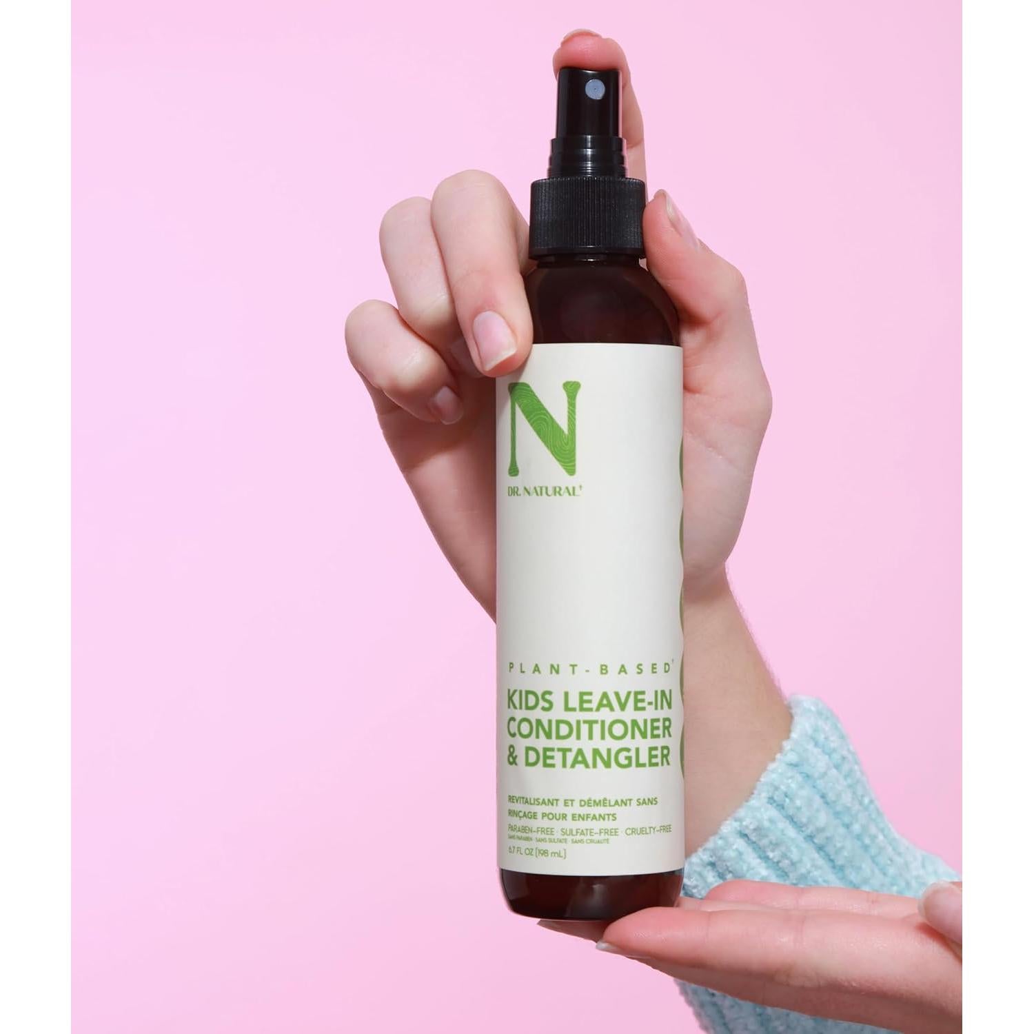 Acondicionador Sin Enjuague Dr. Natural Kids 190g - Spray Hidratante con Aceite de Coco y Karité