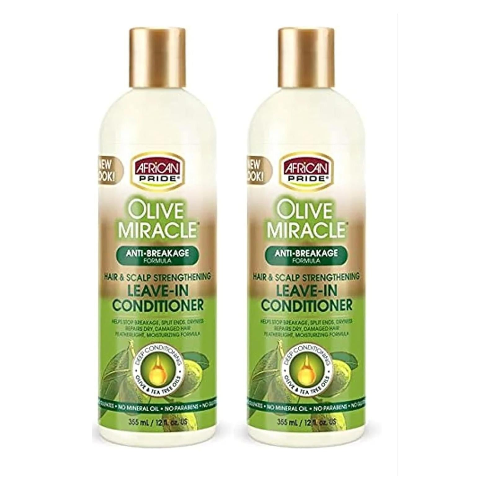 Acondicionador Sin Enjuague African Pride Olive Miracle 354ml (2 Pzs)