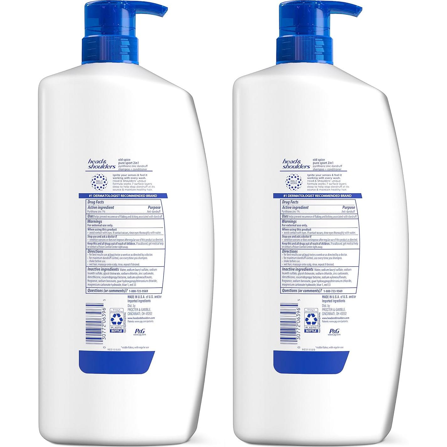 Champú y Acondicionador 2 en 1 Head & Shoulders 931 ml - Old Spice