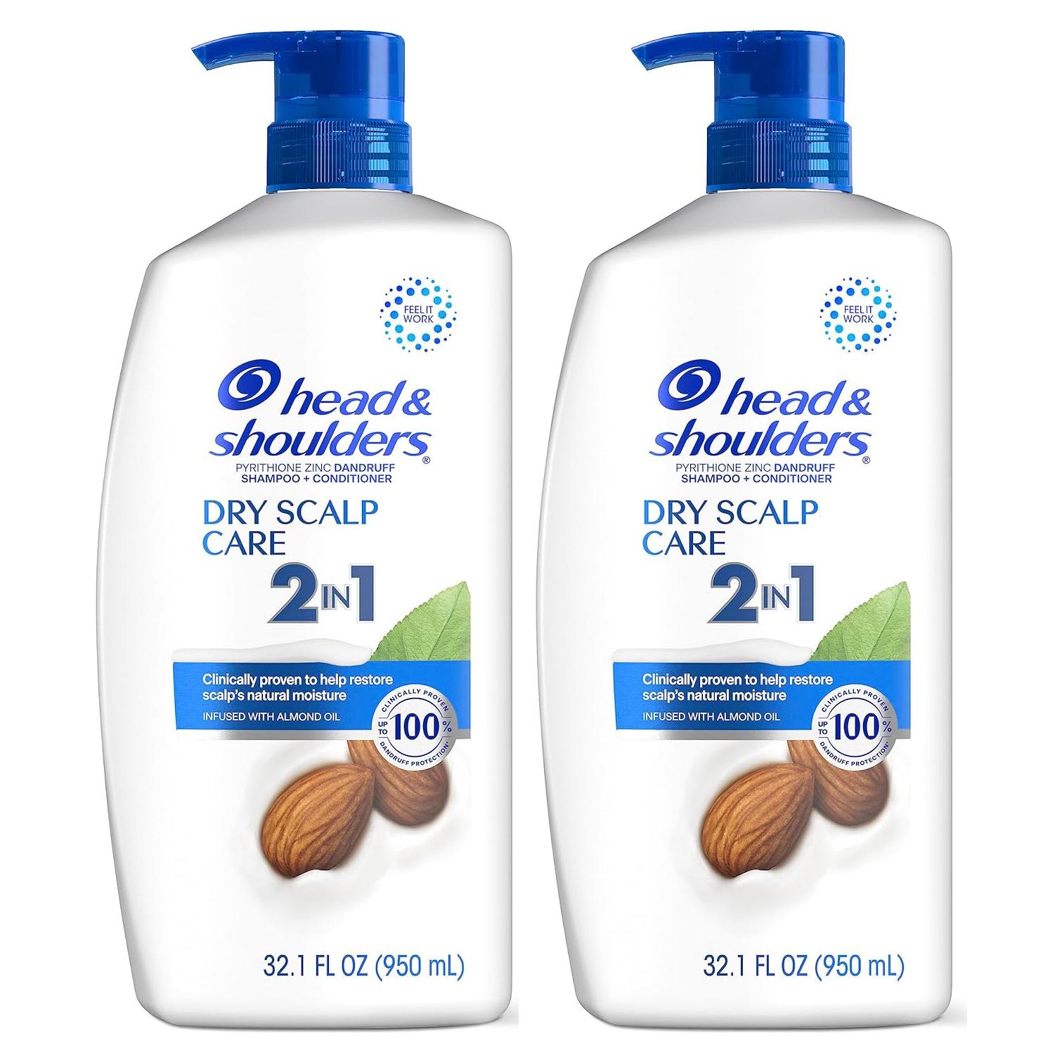 Head & Shoulders 2-en-1 Champú y Acondicionador Anticaspa 950 ml x2