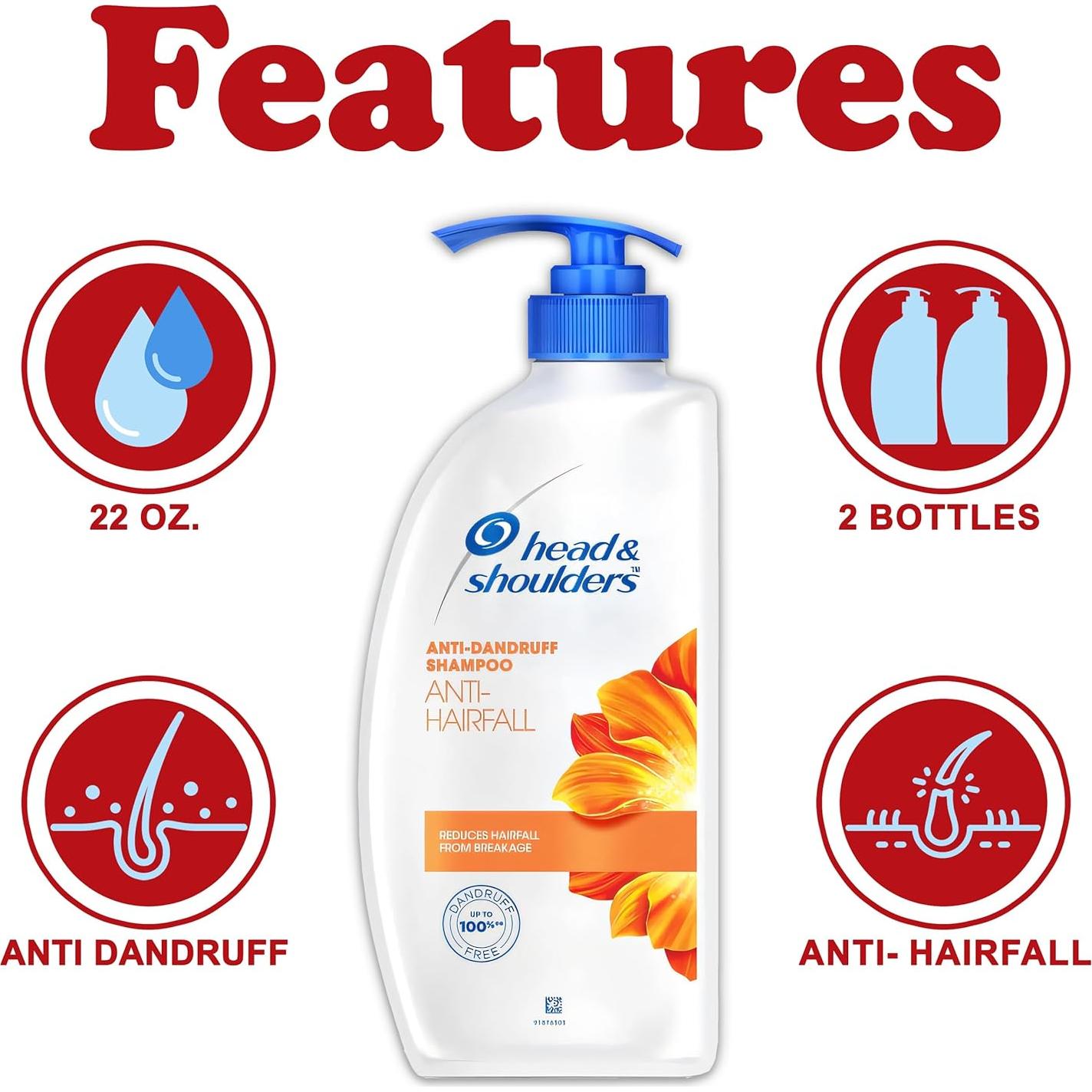 Champú Anticaspa Head & Shoulders 2x22 oz, Alivia Cuero Cabelludo