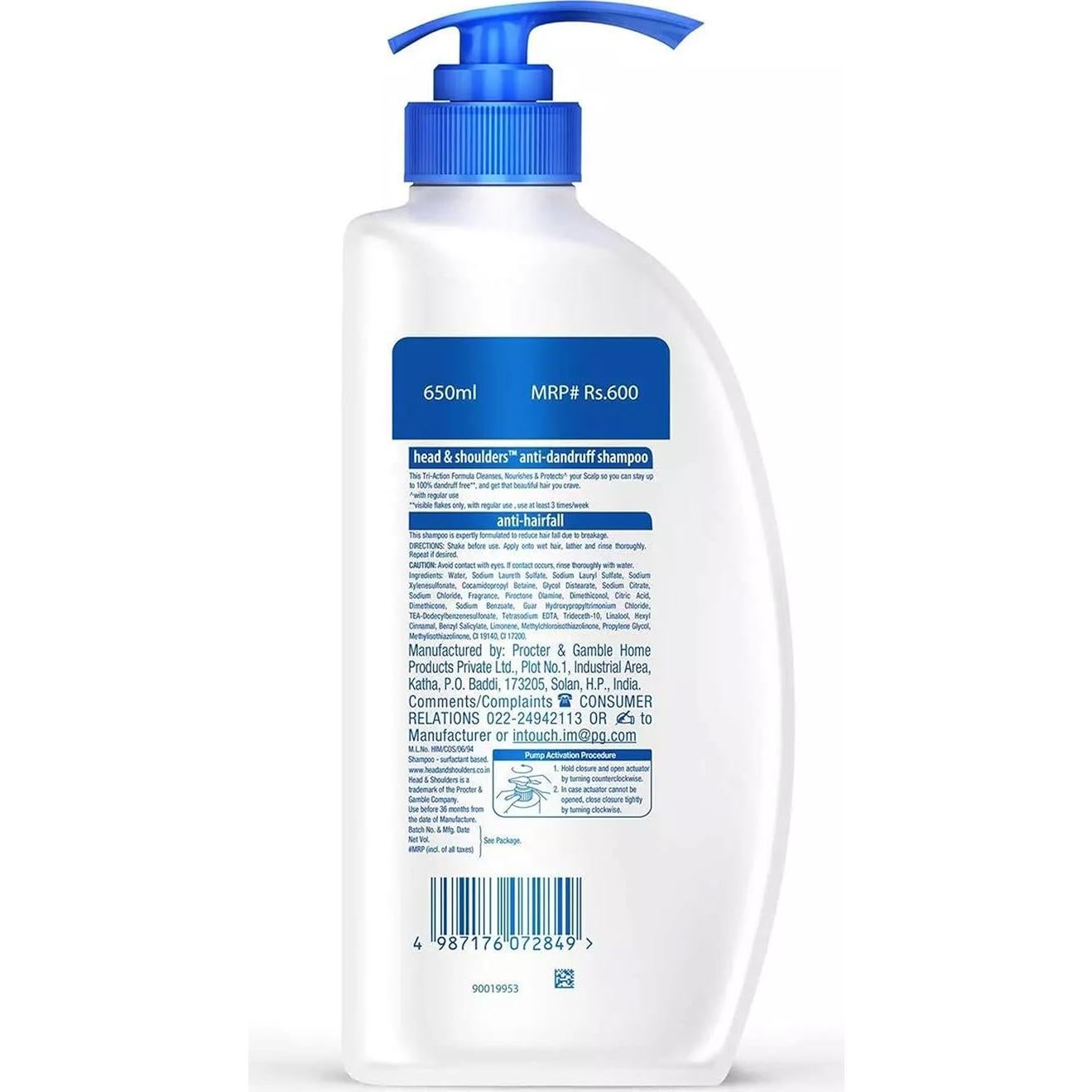 Champú Anticaspa Head & Shoulders 2x22 oz, Alivia Cuero Cabelludo