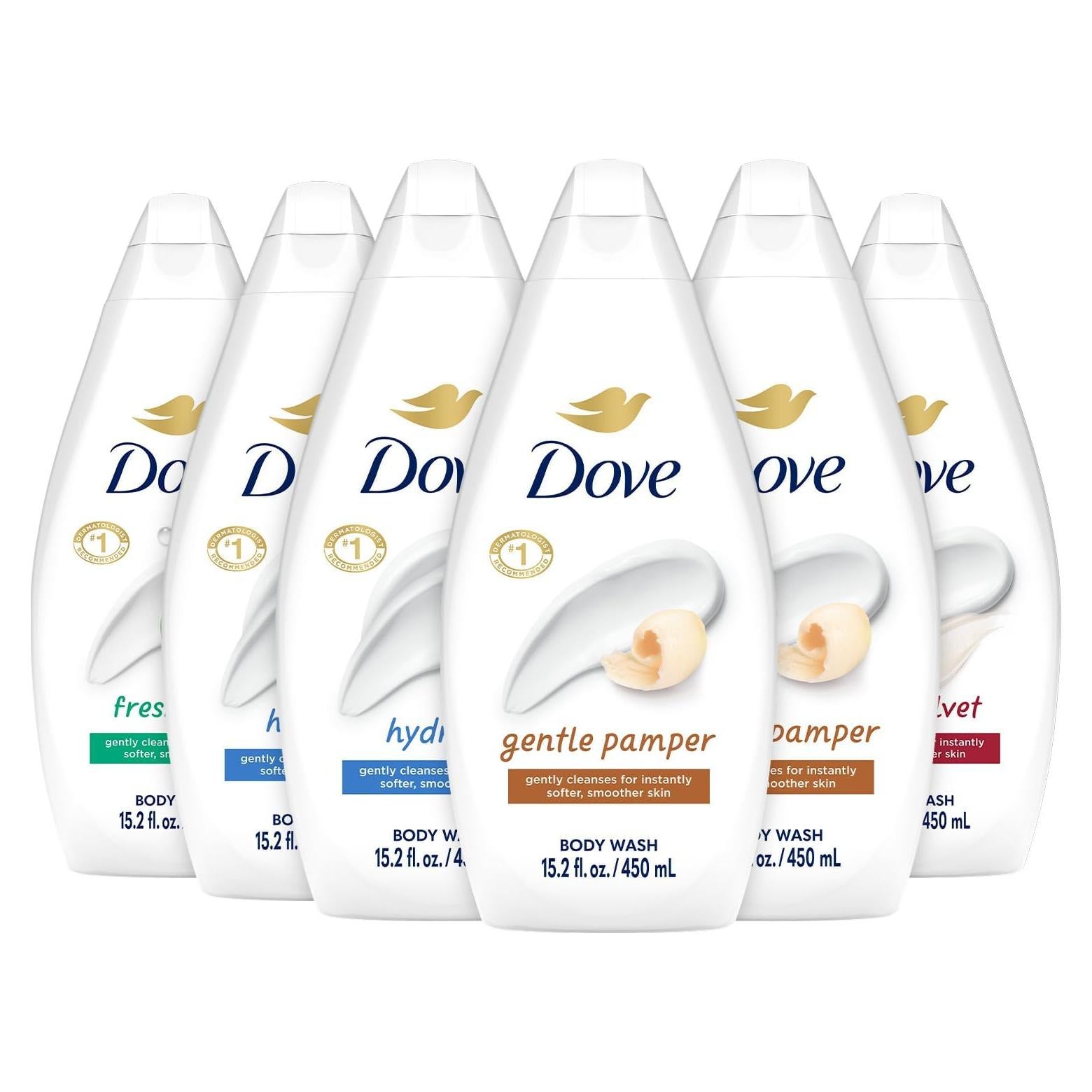 Dove Gel de Ducha Hidratante 6-Pack - 450ml Cada Uno