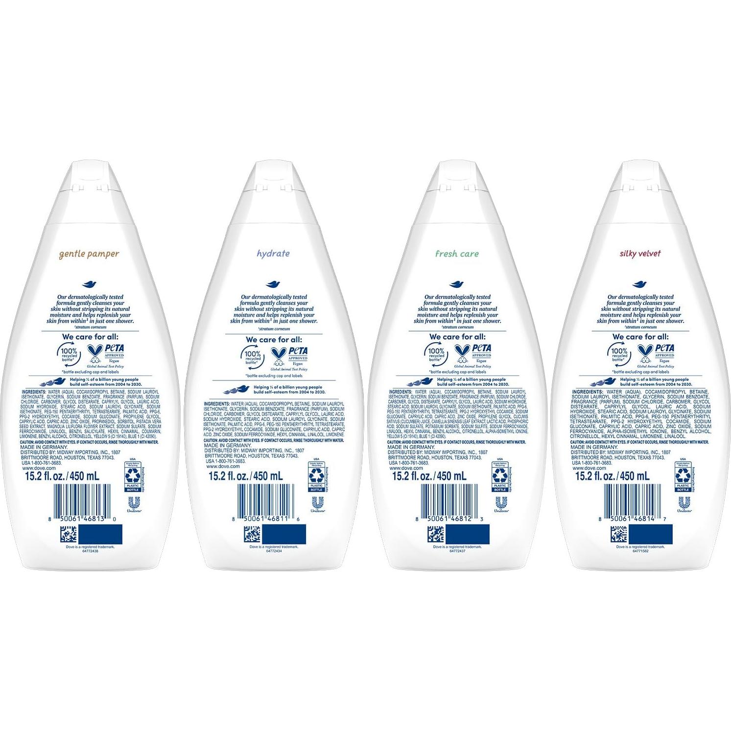 Dove Gel de Ducha Hidratante 6-Pack - 450ml Cada Uno