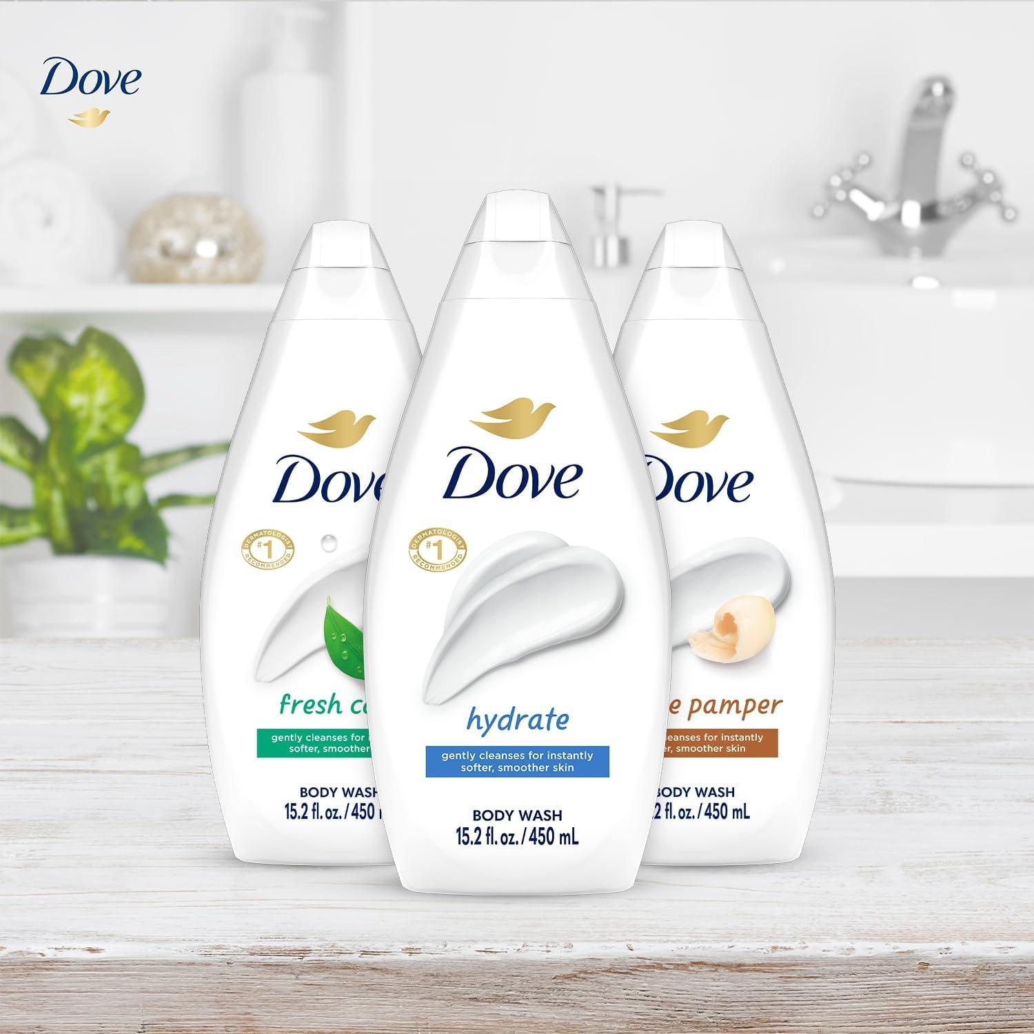 Dove Gel de Ducha Hidratante Pack de 3 - 450 ml Cada Uno