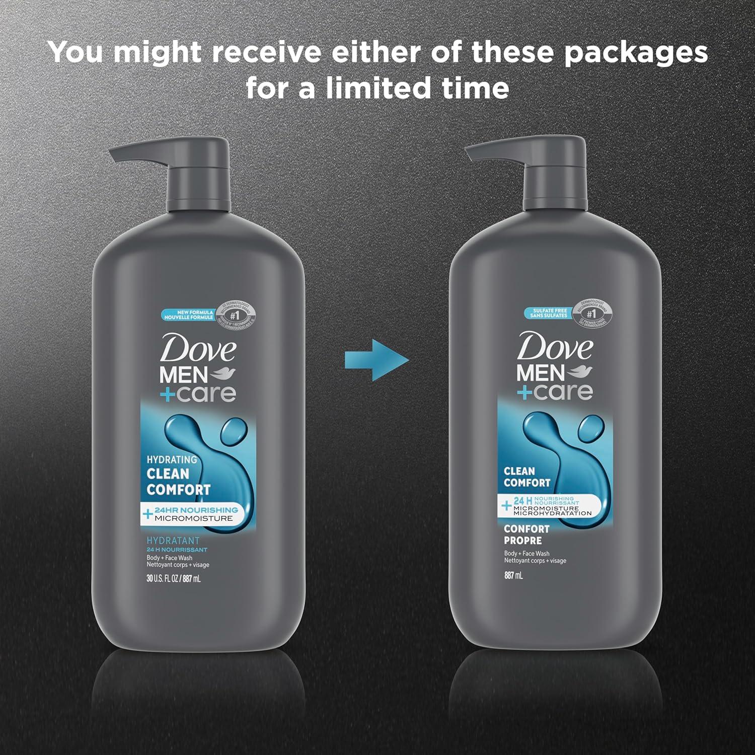 Gel de Ducha Hidratante Dove Men+Care Comfort Limpio 887 ml