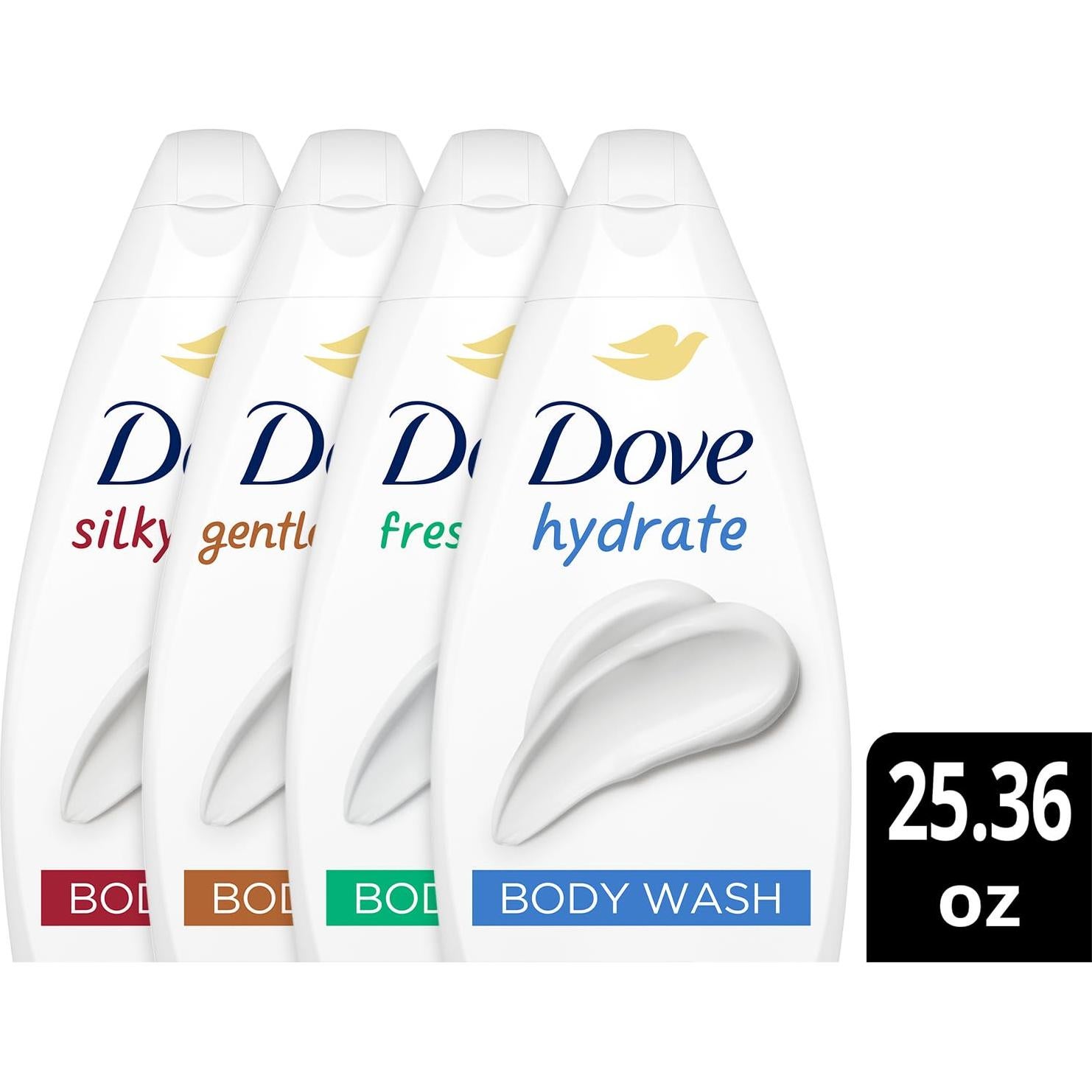 Dove Gel de Ducha Hidratante 6-Pack 25.36 Oz - Cuidado Suave y Fresco