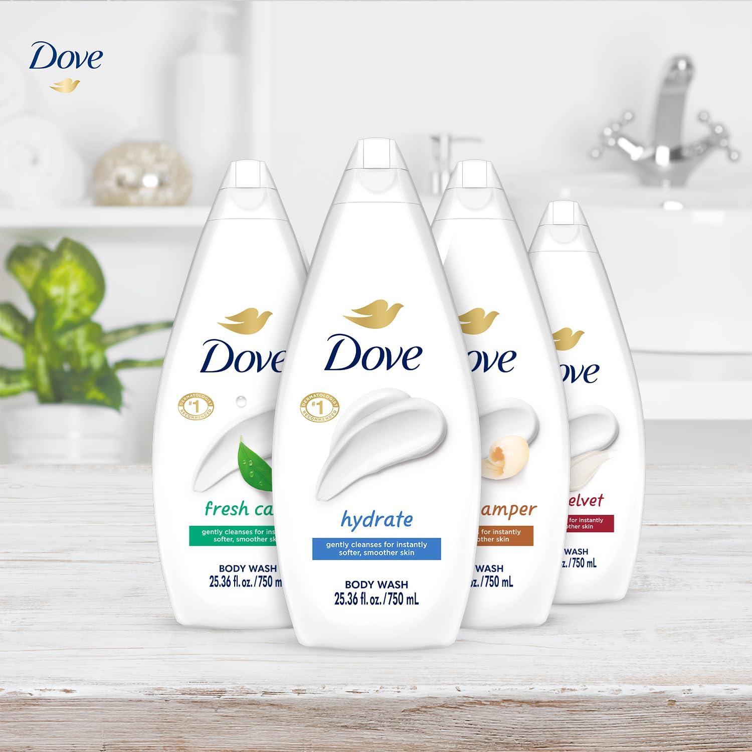 Dove Gel de Ducha Hidratante 6-Pack 25.36 Oz - Cuidado Suave y Fresco