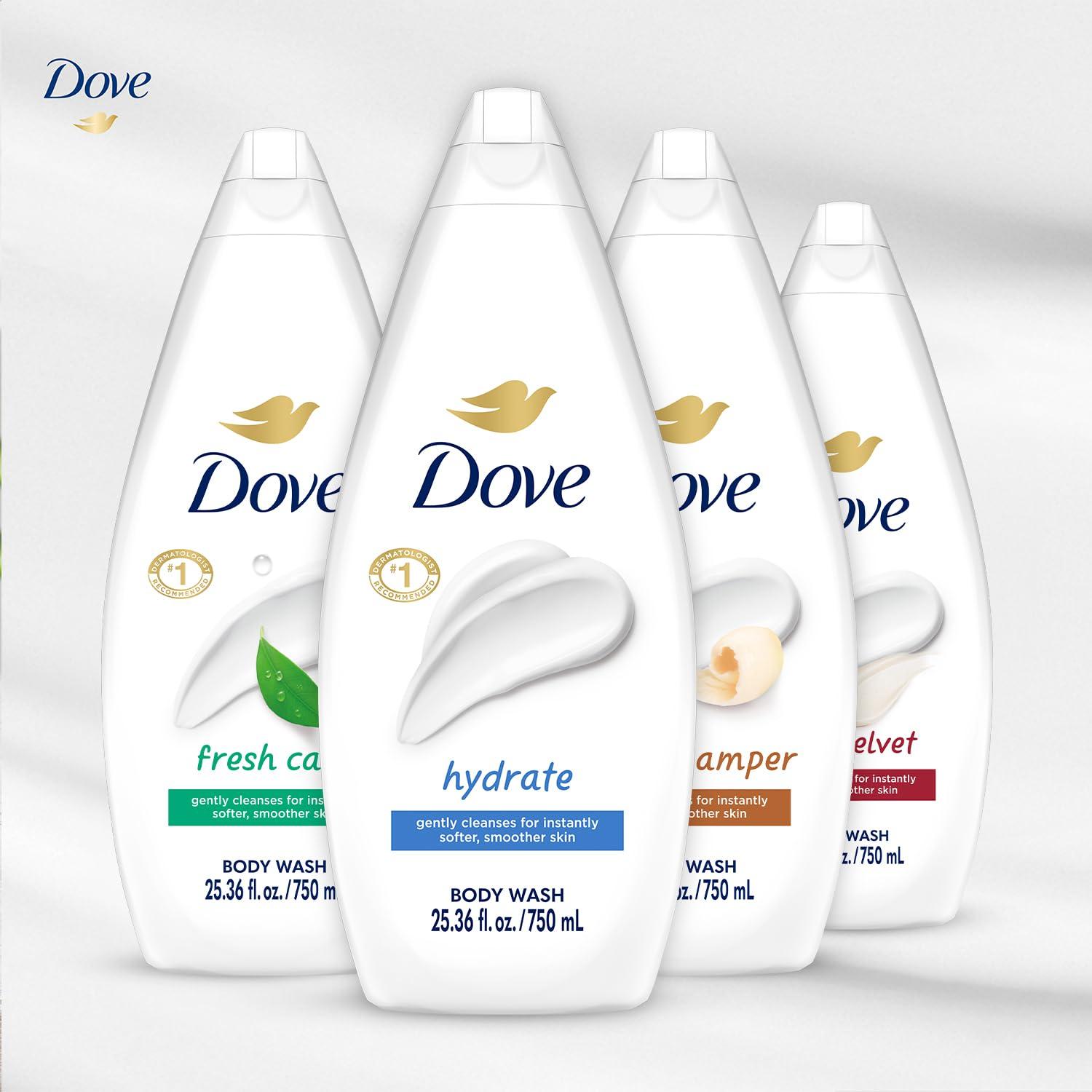 Dove Gel de Ducha Hidratante 6-Pack 25.36 Oz - Cuidado Suave y Fresco