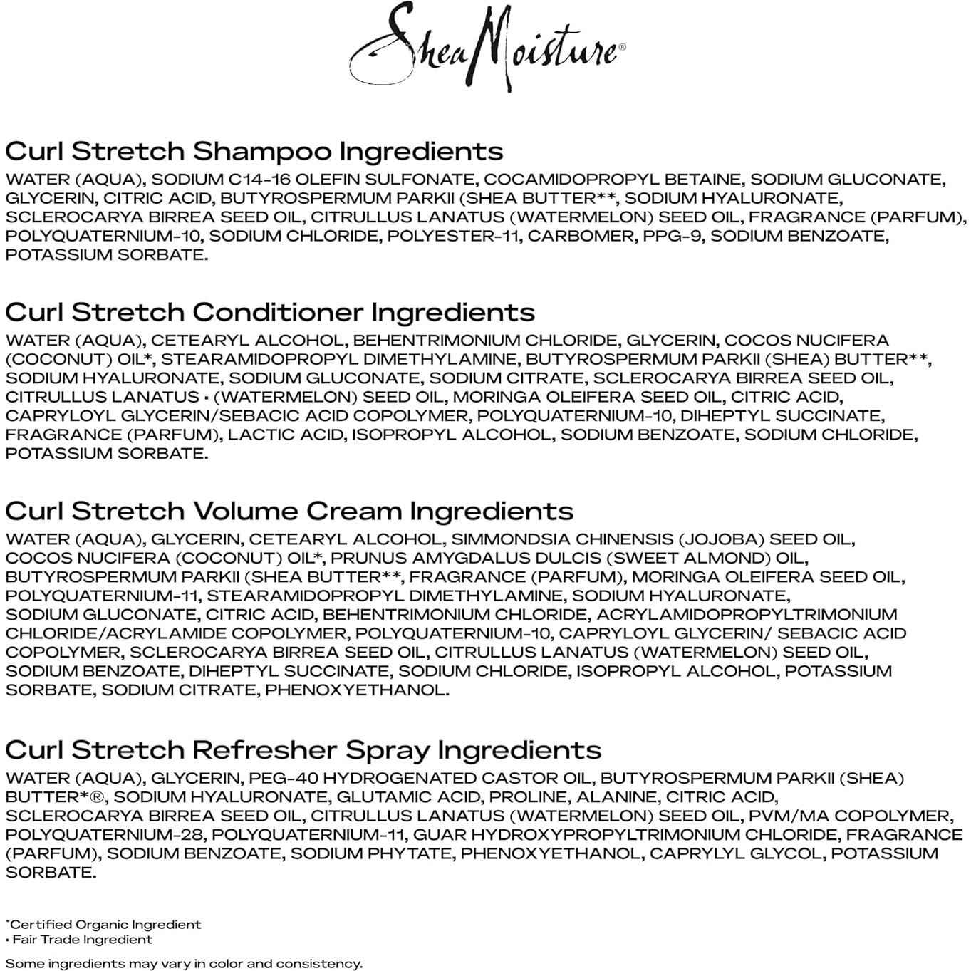 Paquete de Cuidado para Rizos SheaMoisture - Champú, Acondicionador, Crema y Spray