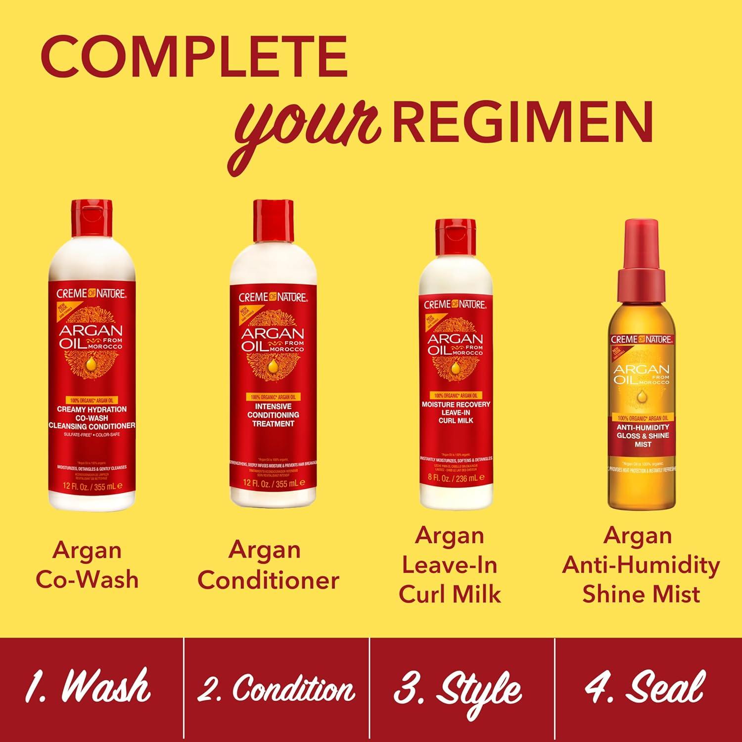 Leche para Rizos Creme of Nature con Aceite de Argán 236.6 ml