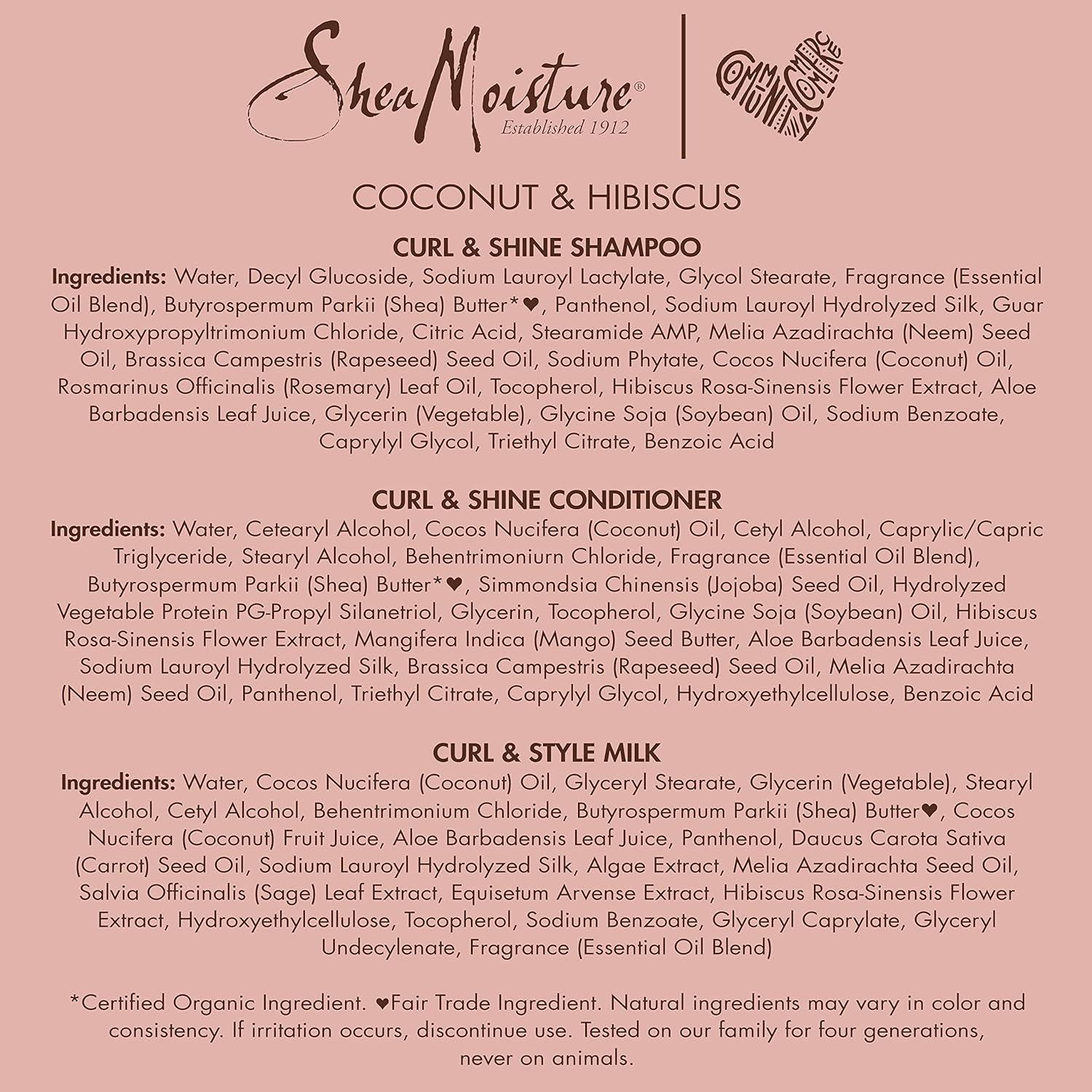 Champú y Acondicionador SheaMoisture Coco Hibisco 3 en 1