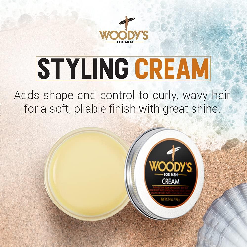 Crema para Cabello Rizado Woody 96 g - Fijación Suave y Brillo