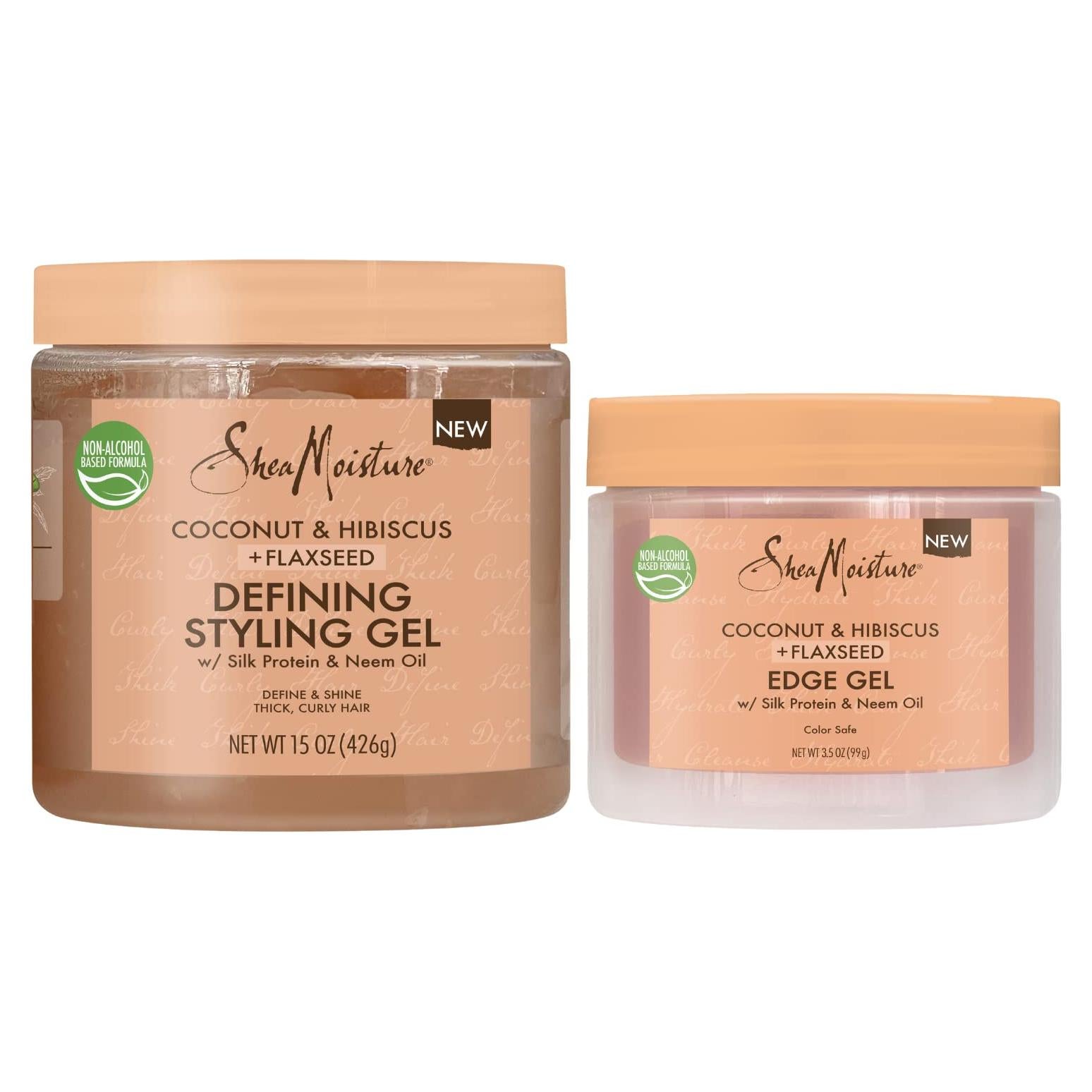 Gel de Estilo para Cabello Rizado SheaMoisture 425 g + Control de Bordes 99 g