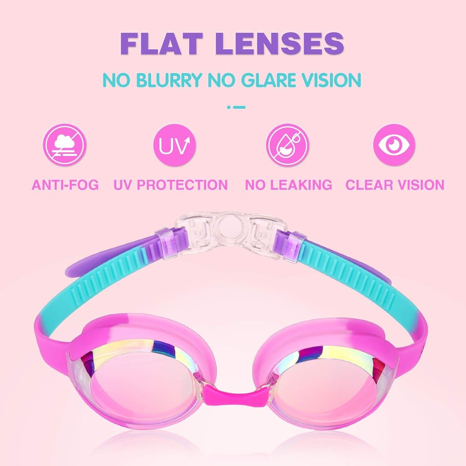 Gafas de natación Keary para niños 3-12 años Antivaho UV