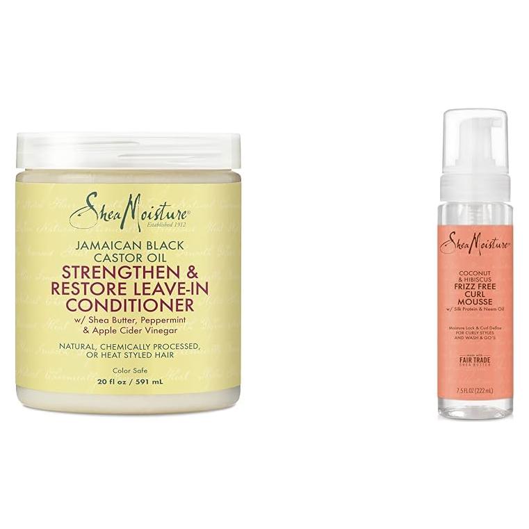 Acondicionador Sin Enjuague SheaMoisture 567g + Mousse Rizos 227g