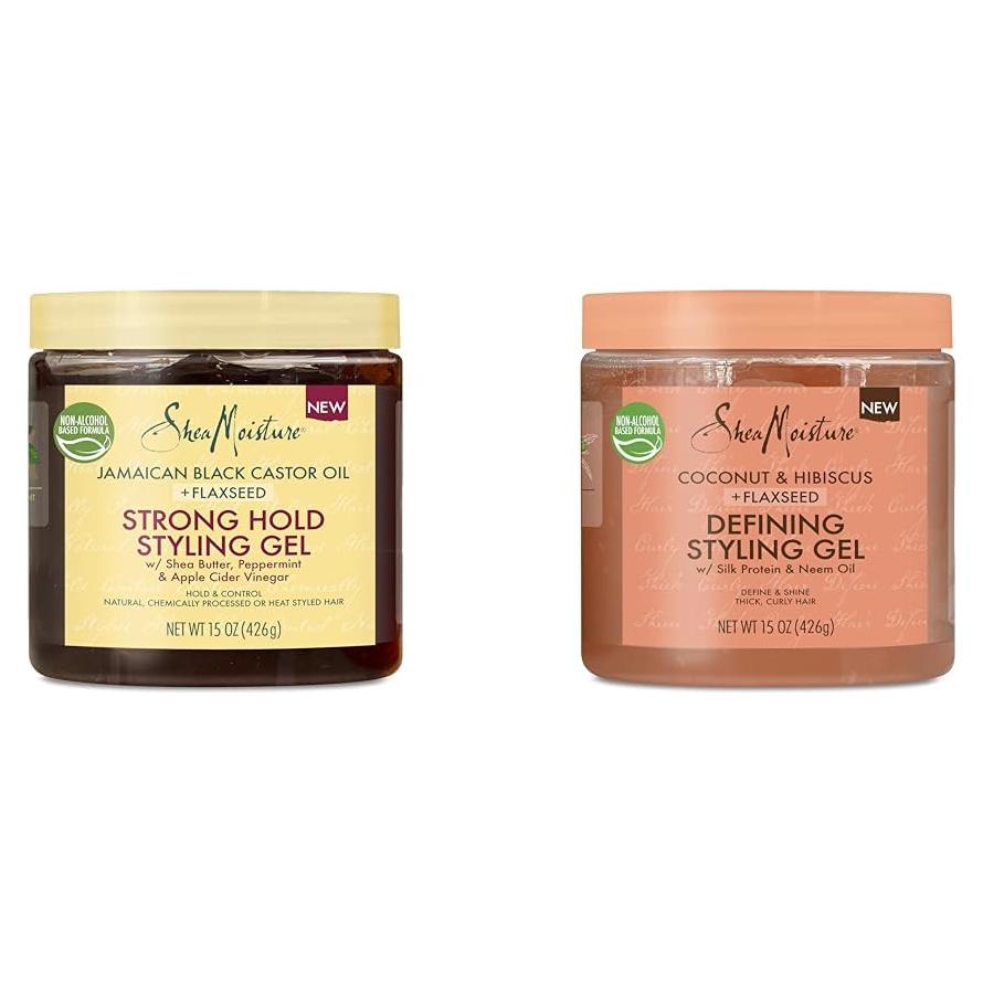 Dúo Gel para Peinar SheaMoisture 425 g - Aceite de Ricino y Coco