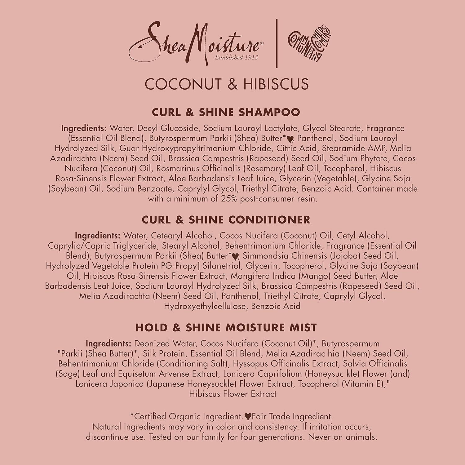 Champú y Acondicionador SheaMoisture Coco Hibisco 3 en 1