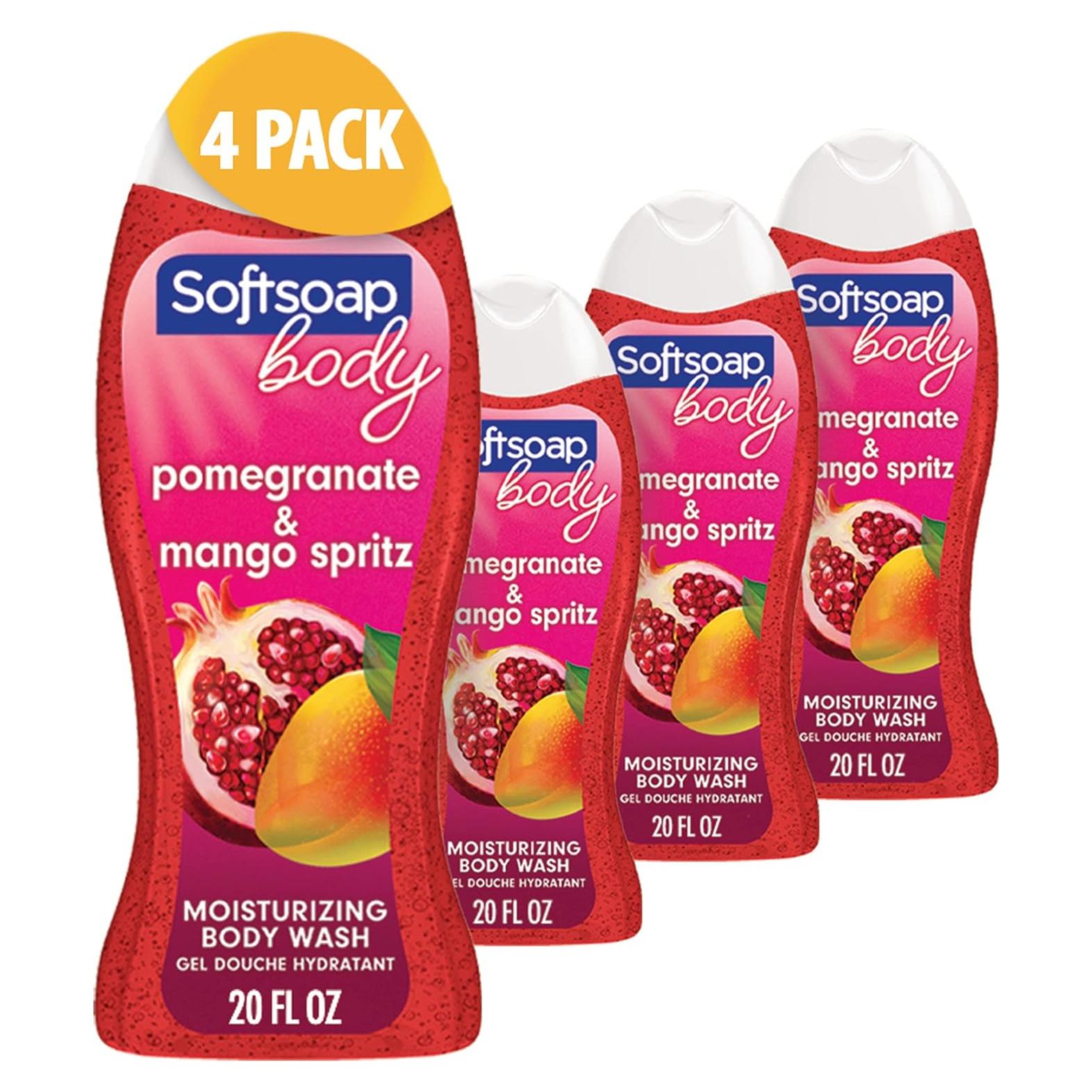 Jabón de Cuerpo Softsoap Granada y Mango 591 ml - Paquete de 4