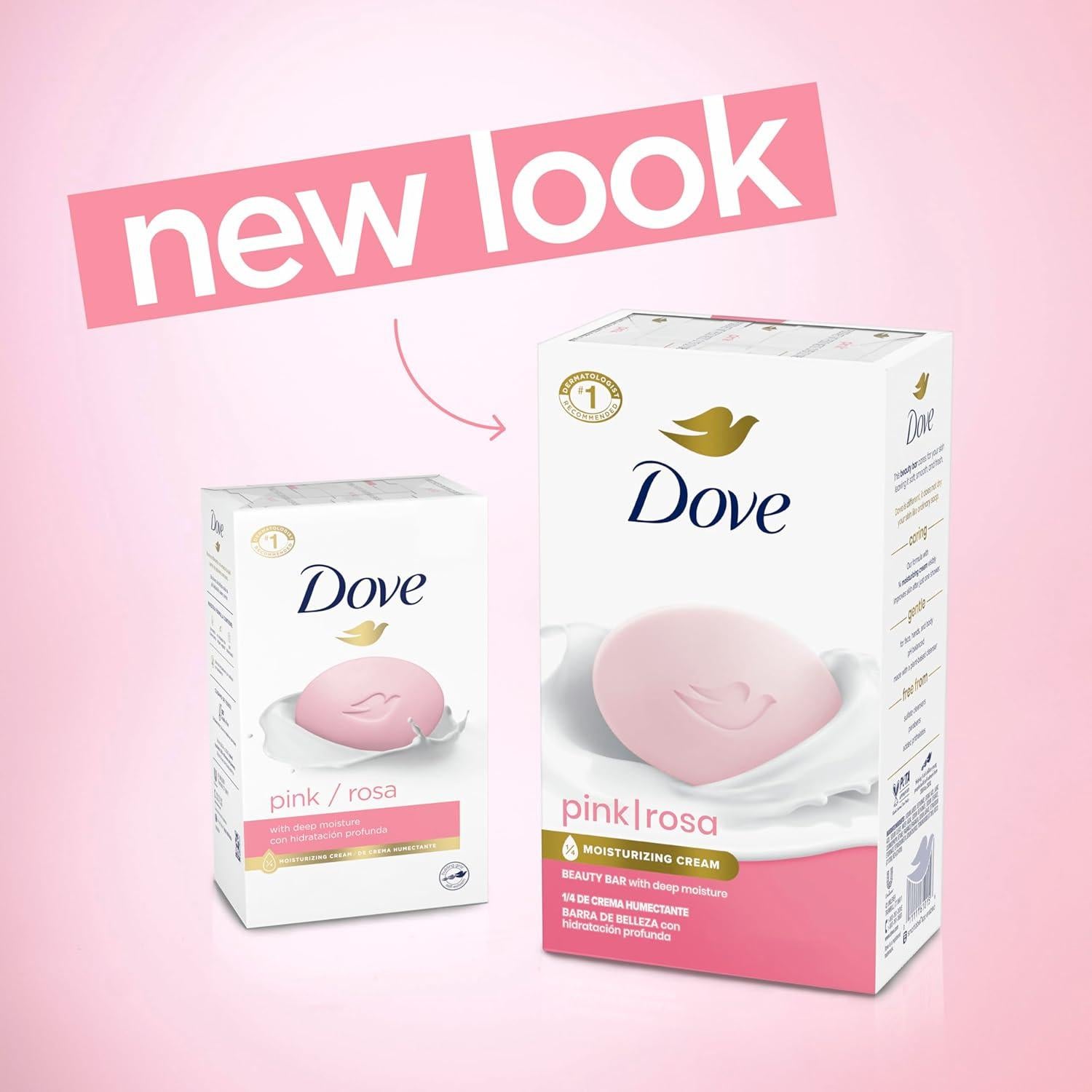 Jabón de Belleza Dove Rosa 106.3 g - Hidratante y Suave