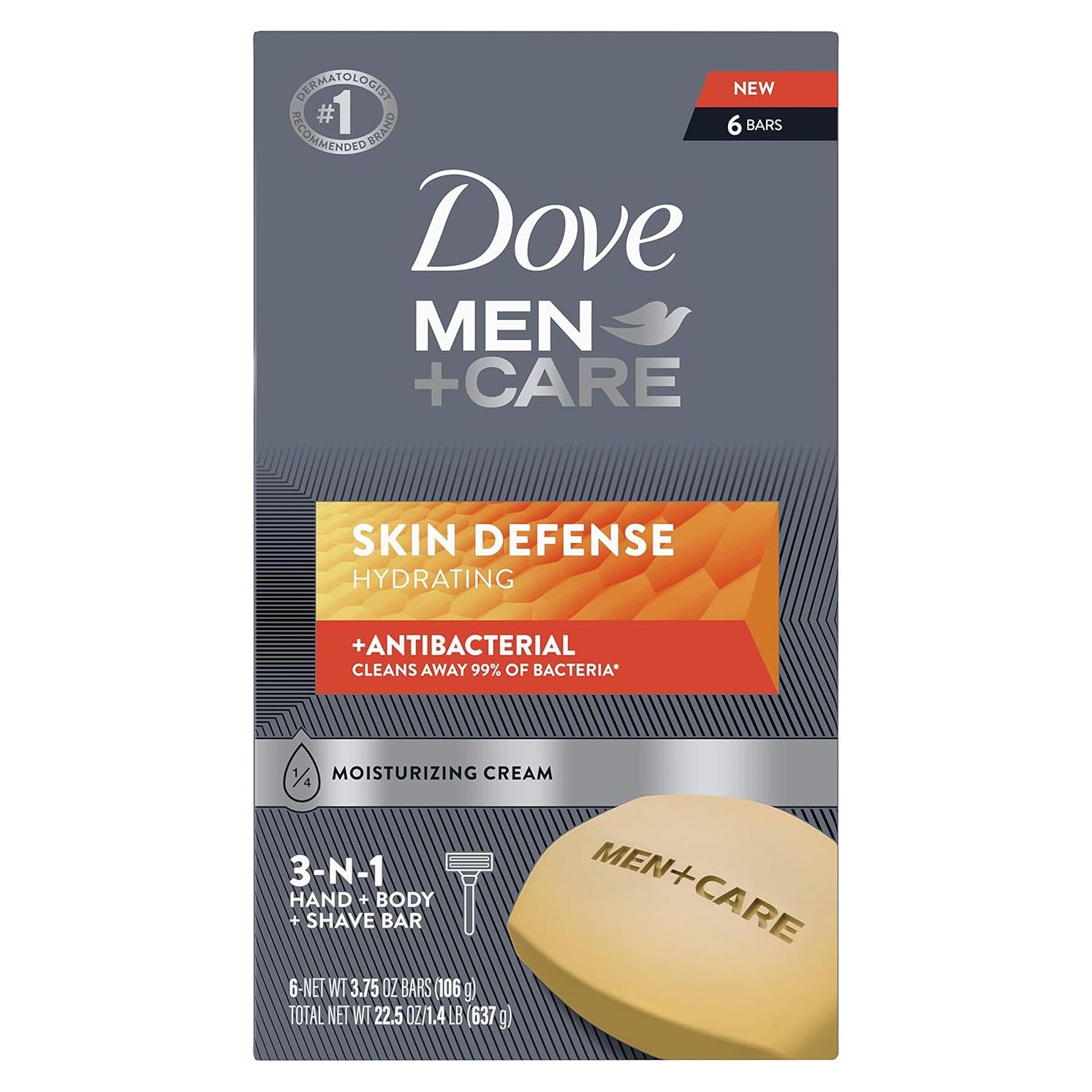 Jabón en Barra Dove Men+Care Defensa 106 g - Antibacteriano