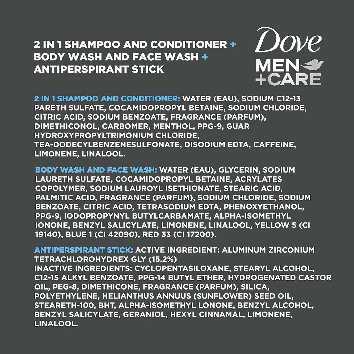 Dove Men+Care Regimen Cuidado Cabello y Piel 3 Piezas